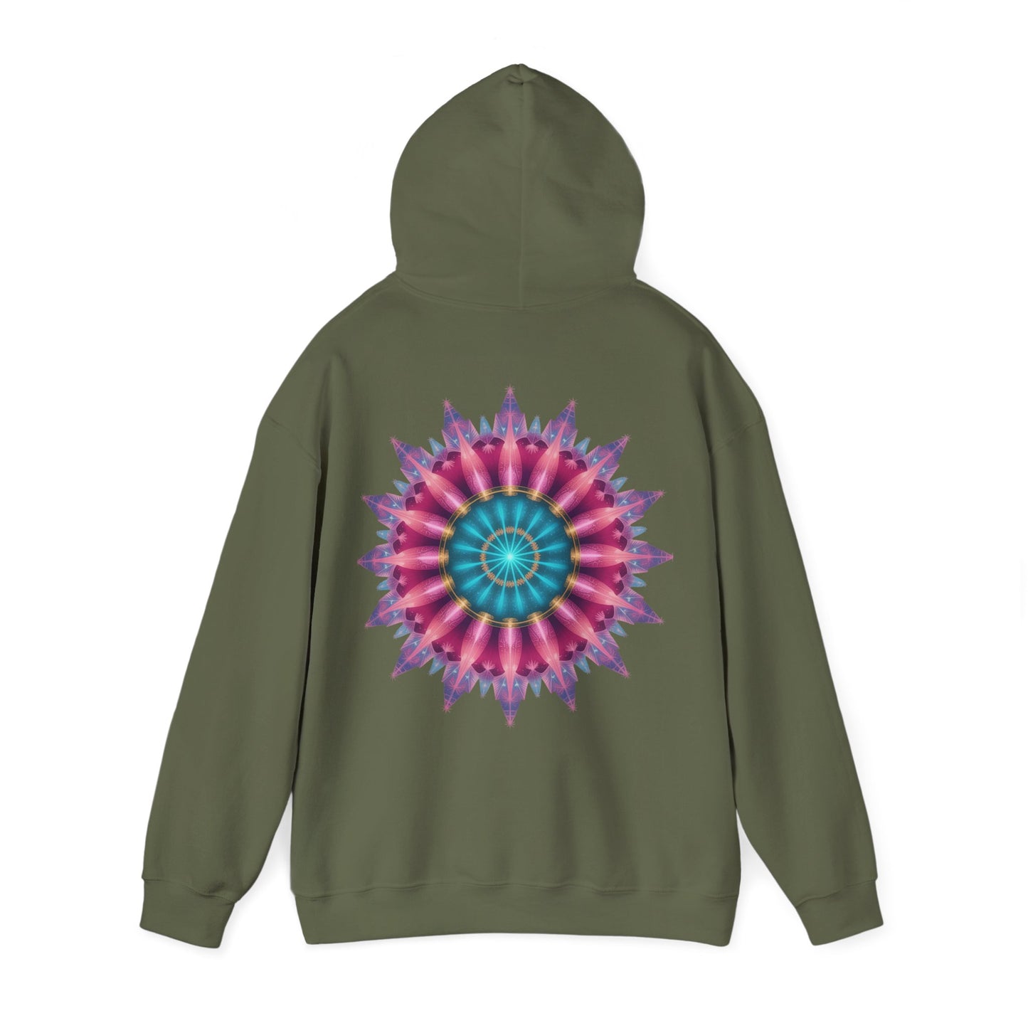 Colorful Mandala Hoodie - Cozy Unisex Heavy Blend™ Sweatshirt for Comfy Days, Gift for Art Lovers, Casual Wear, Festival Apparel
