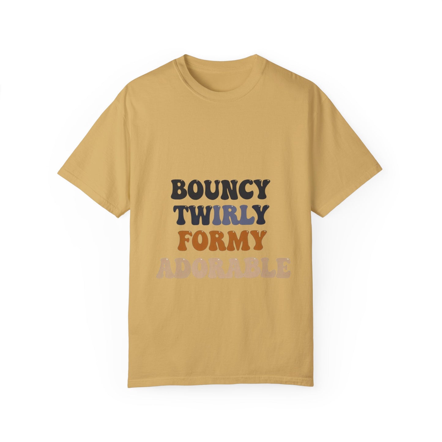 Bouncy Twirly Adorable T-Shirt – Men Garment-Dyed Tee for Fun Lovin' Souls