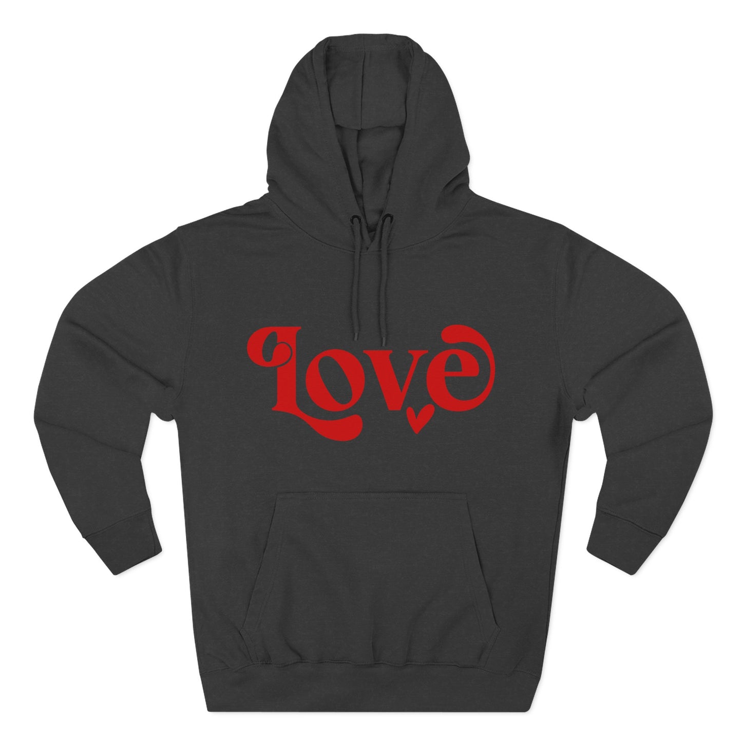 Sudadera con capucha de polar de tres paneles con gráfico Love