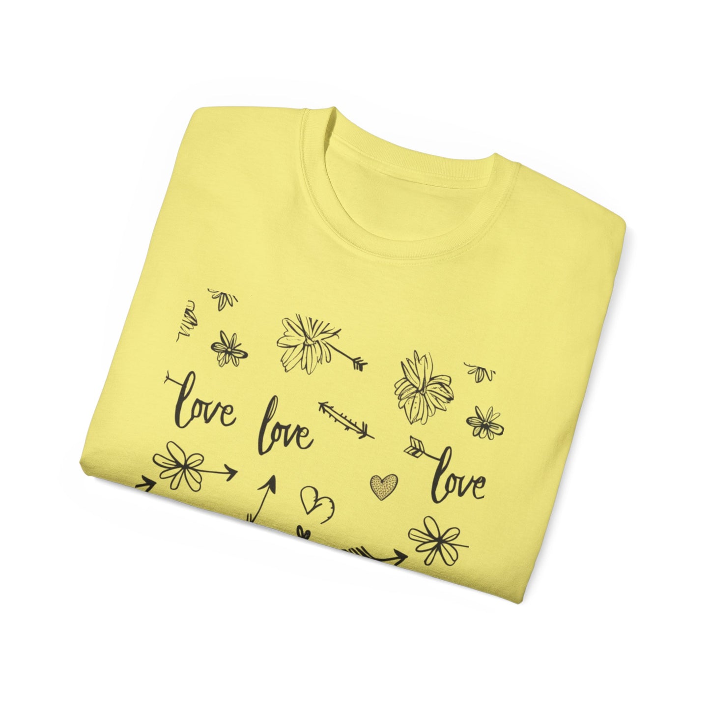 Maglietta Love Floral Ultra Cotton - Maglietta carina e comoda per ogni occasione