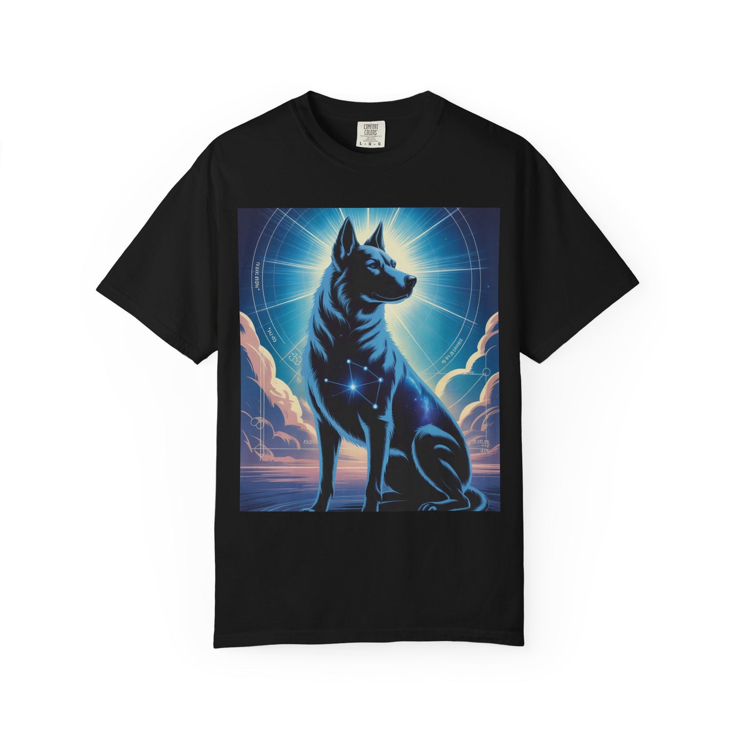 Cosmic Canine Men's T-shirt | Starry Dog Graphic Tee, Animal Lover Gift, Soft Cotton Top, Casual Wear, Unique Pet Shirt