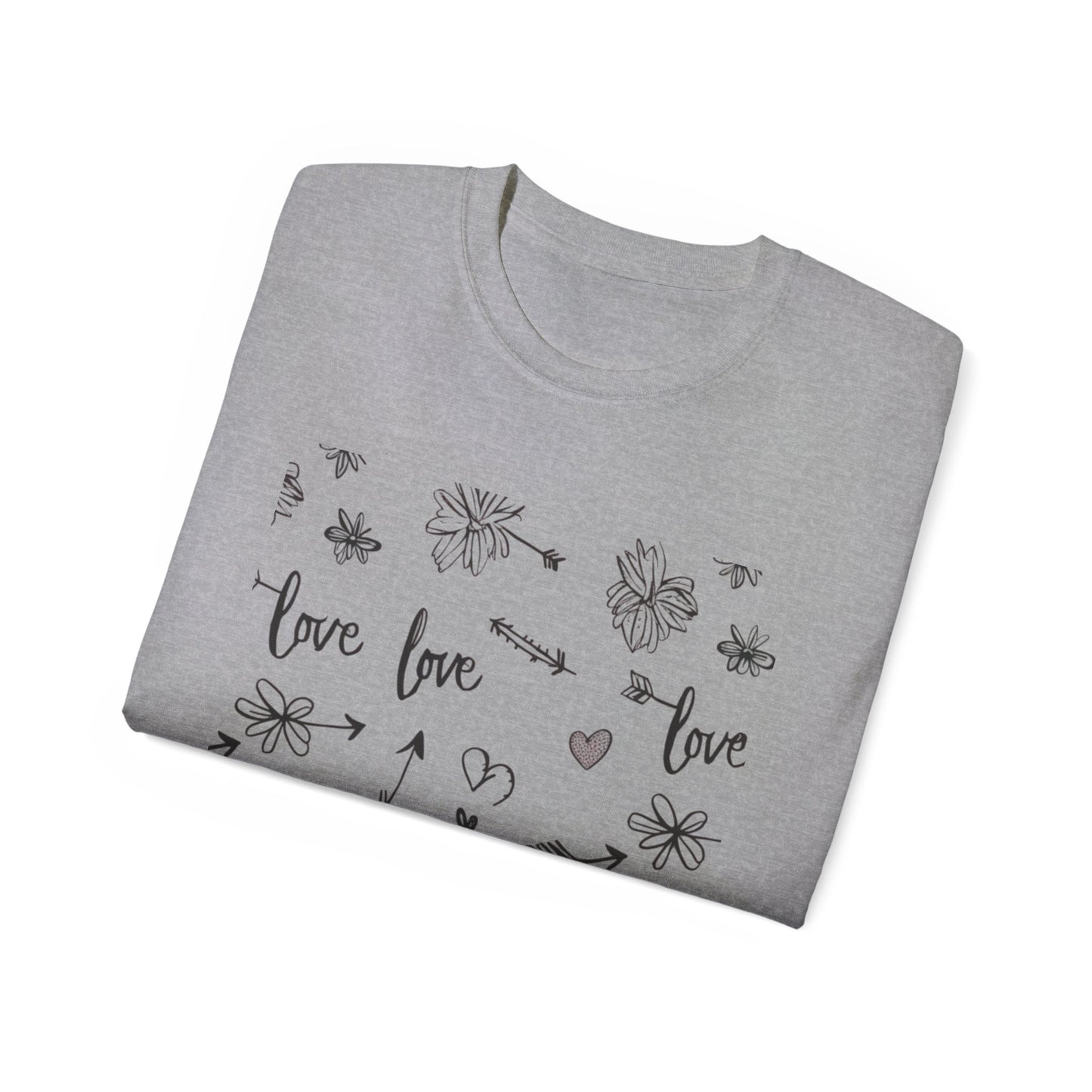 Maglietta Love Floral Ultra Cotton - Maglietta carina e comoda per ogni occasione