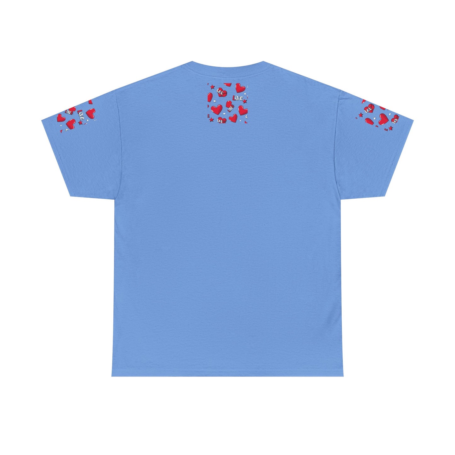 Romantic Love Heart Heavy Cotton Tee - Perfect for Everyday Wear