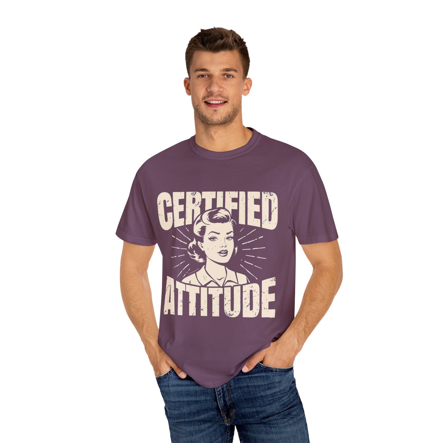 Certified Attitud Garment-Dyed T-Shirt - Casual & Confident Style