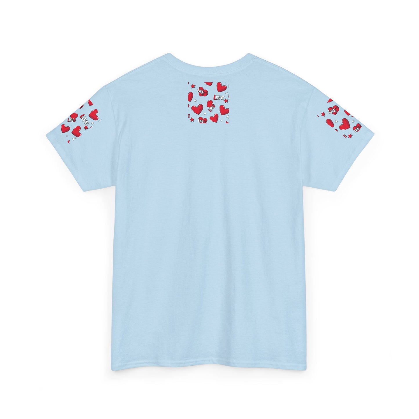 Romantic Love Heart Heavy Cotton Tee - Perfect for Everyday Wear