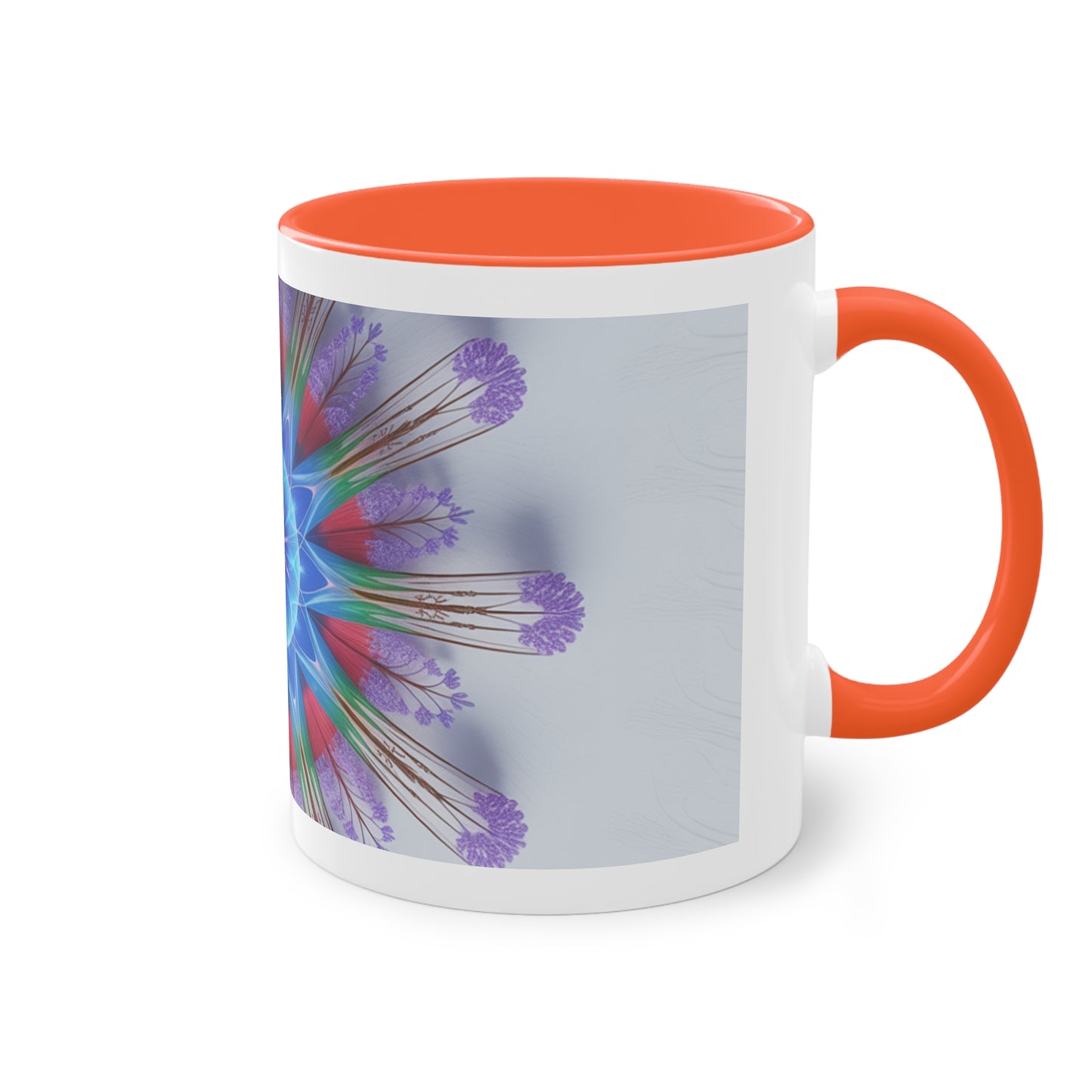 Kaleidoscope Two-Tone Coffee Mug - Vibrant Art Mug for Home & Office, Unique Gift for Coffee Lovers, Decorative Drinkware