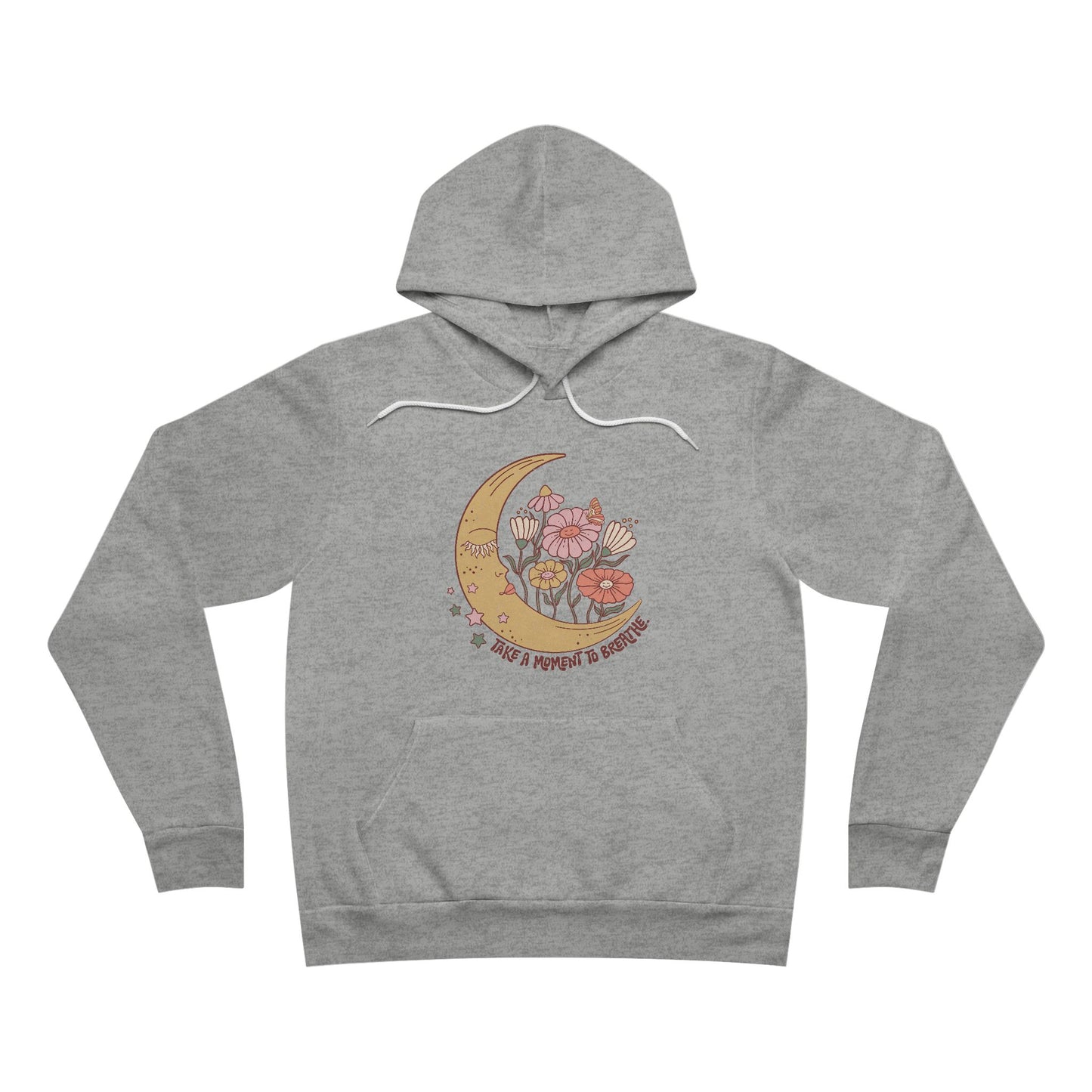 Moon & Flowers Hoodie | Cozy Floral Pullover for Comfort Lovers