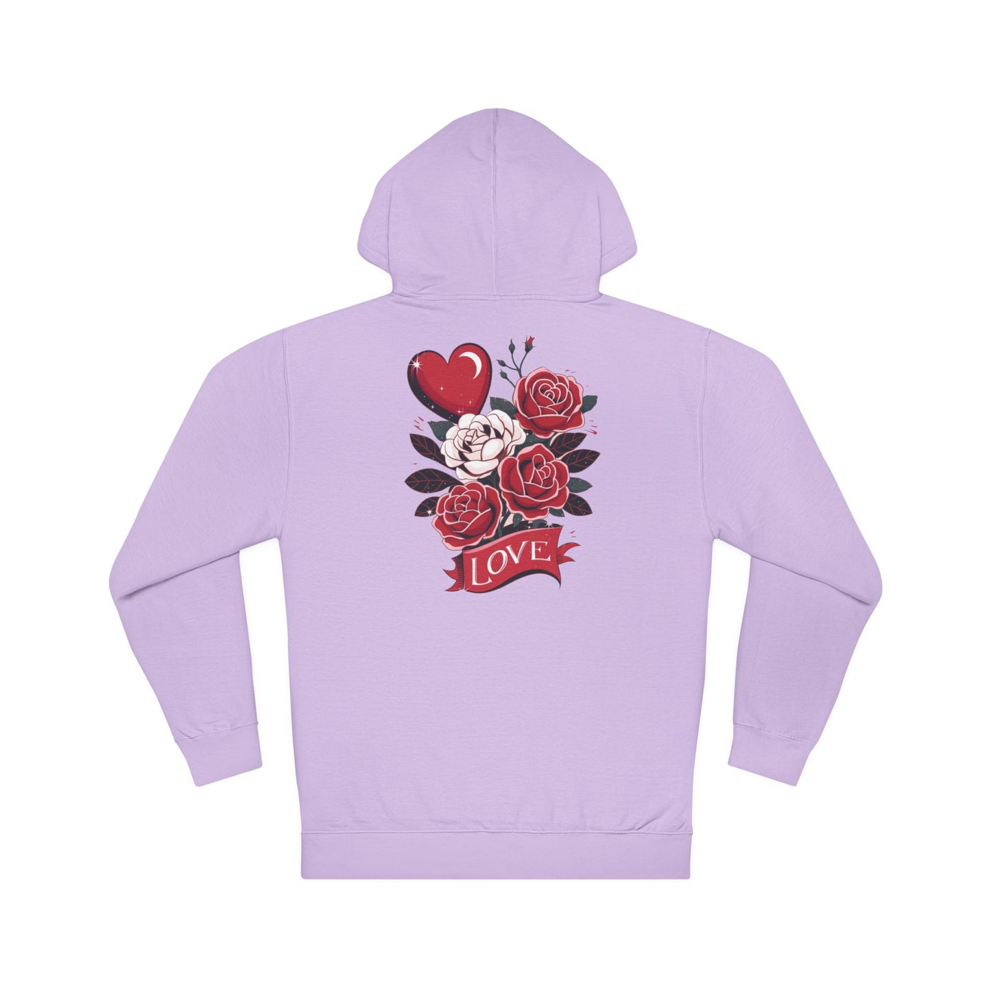 Felpa con cappuccio con motivo floreale romantico - Perfetta per San Valentino e per tutti i giorni