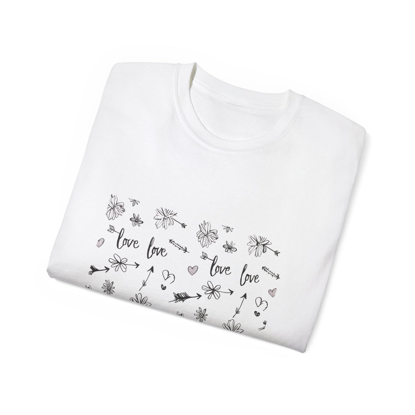Love Floral Ultra Cotton Tee - Cute & Comfortable Shirt for Every Occasion