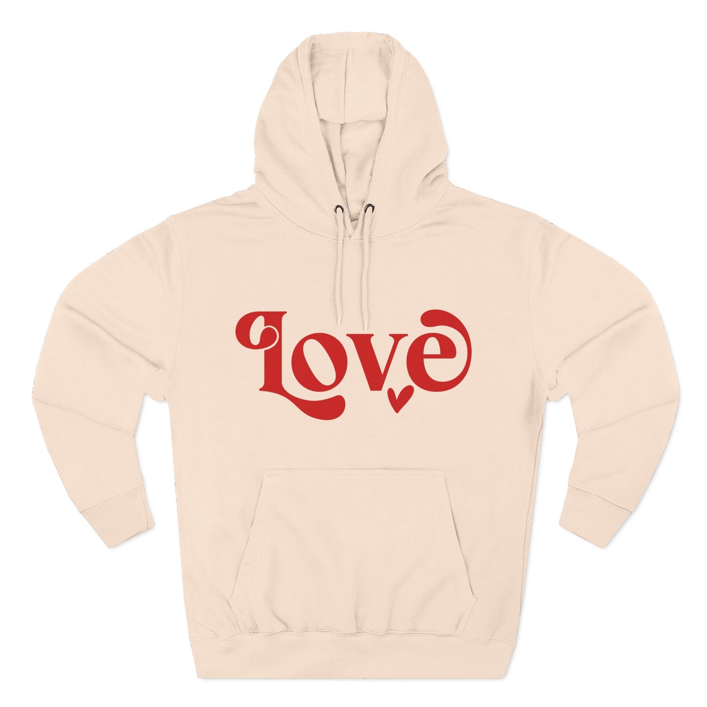 Sudadera con capucha de polar de tres paneles con gráfico Love