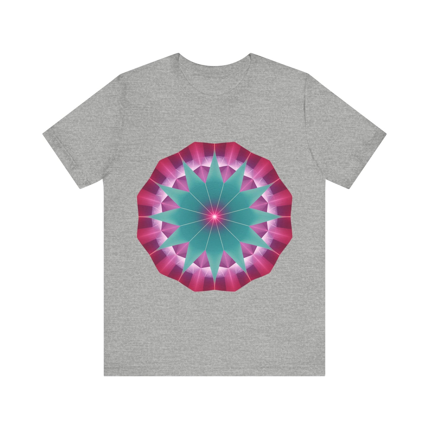 Vibrant Mandala T-Shirt, Graphic Tee, Casual Wear, Gifts for Art Lovers, Meditation Apparel, Festival Outfit
