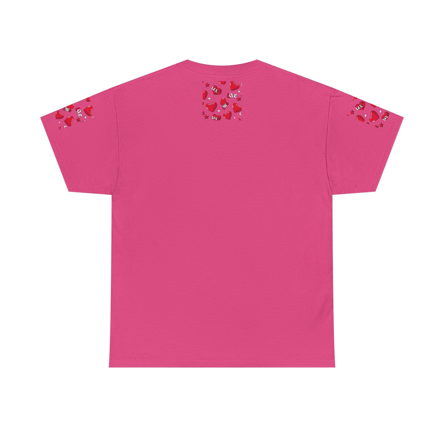 Romantic Love Heart Heavy Cotton Tee - Perfect for Everyday Wear
