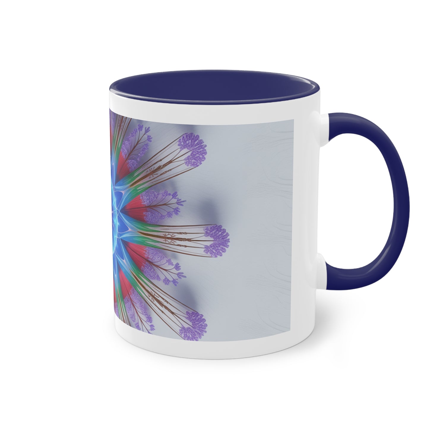 Kaleidoscope Two-Tone Coffee Mug - Vibrant Art Mug for Home & Office, Unique Gift for Coffee Lovers, Decorative Drinkware