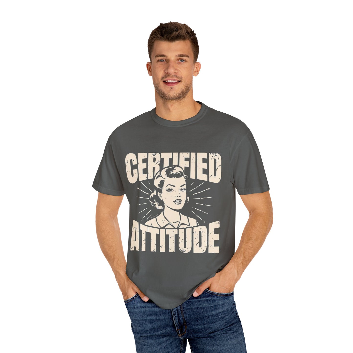 Certified Attitud Garment-Dyed T-Shirt - Casual & Confident Style
