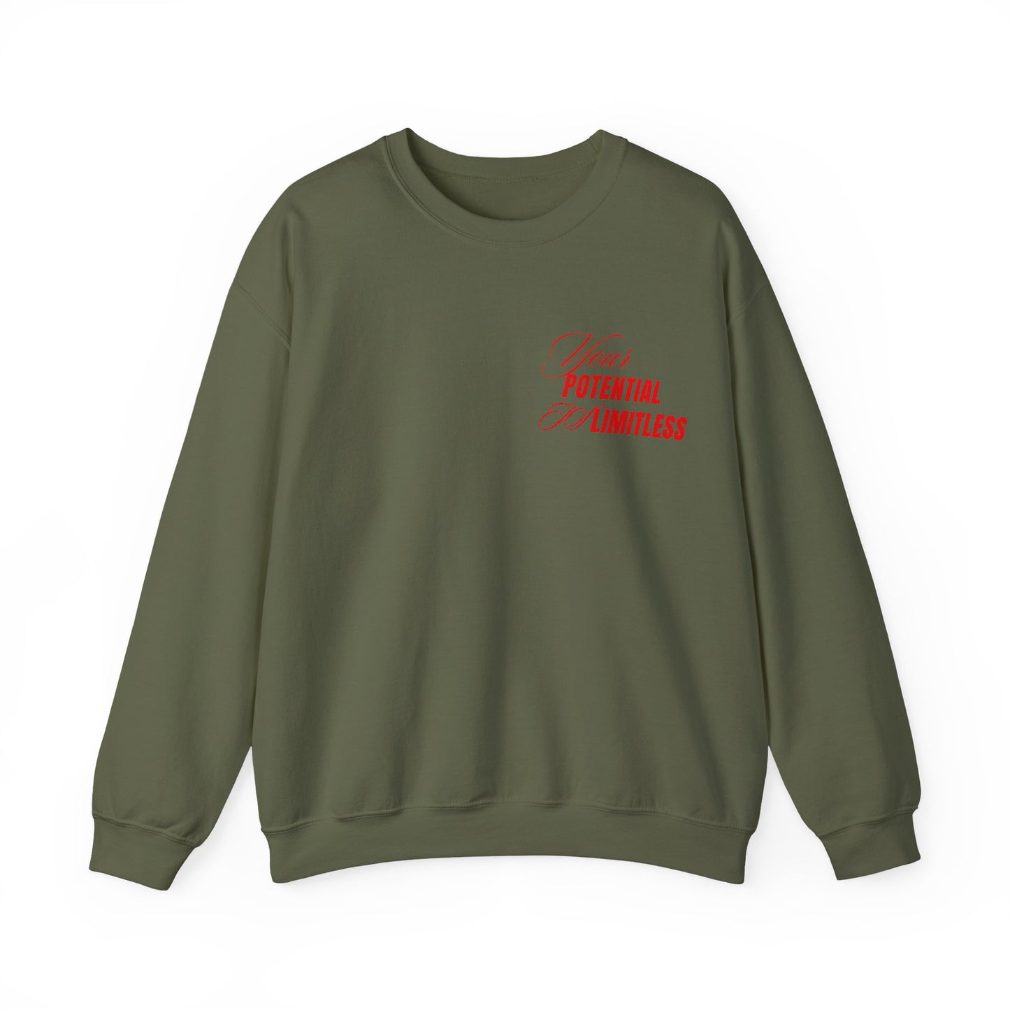 Inspirational Crewneck Sweatshirt - "Your Potential is Limitless"