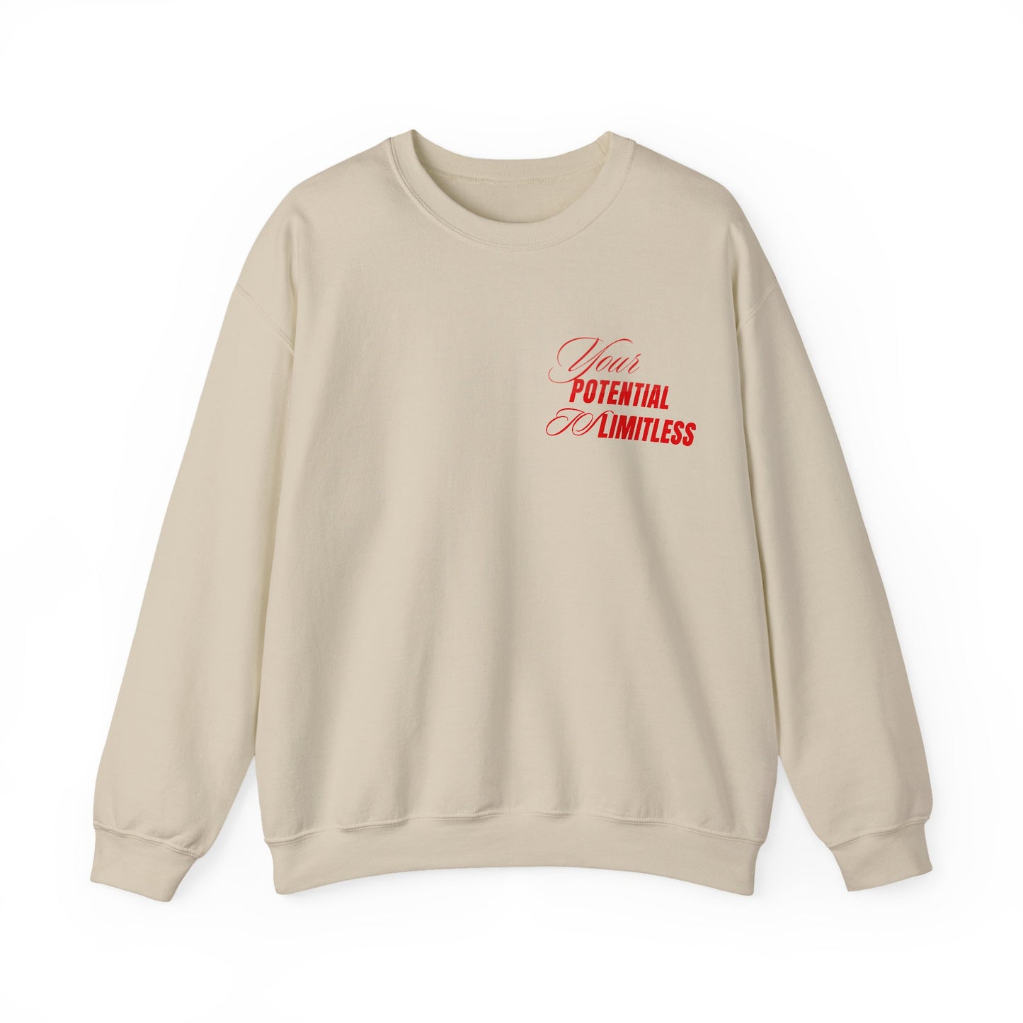 Inspirational Crewneck Sweatshirt - "Your Potential is Limitless"