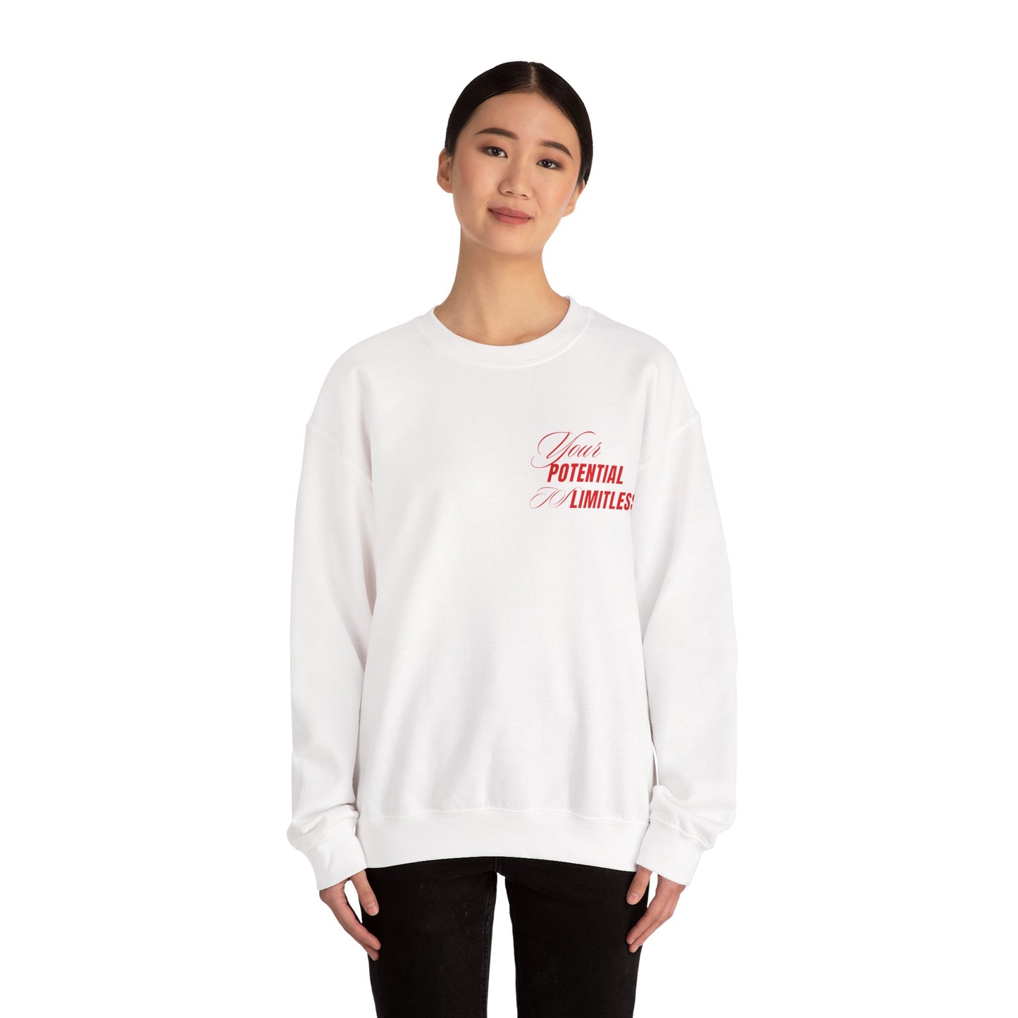 Inspirational Crewneck Sweatshirt - "Your Potential is Limitless"