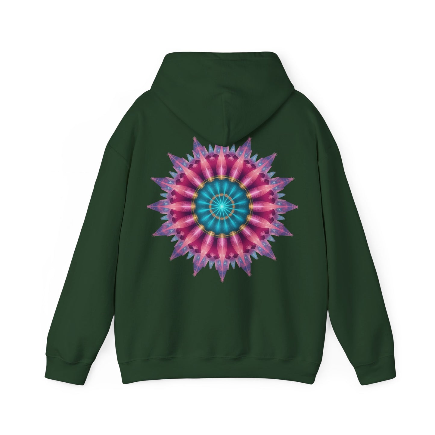 Colorful Mandala Hoodie - Cozy Unisex Heavy Blend™ Sweatshirt for Comfy Days, Gift for Art Lovers, Casual Wear, Festival Apparel