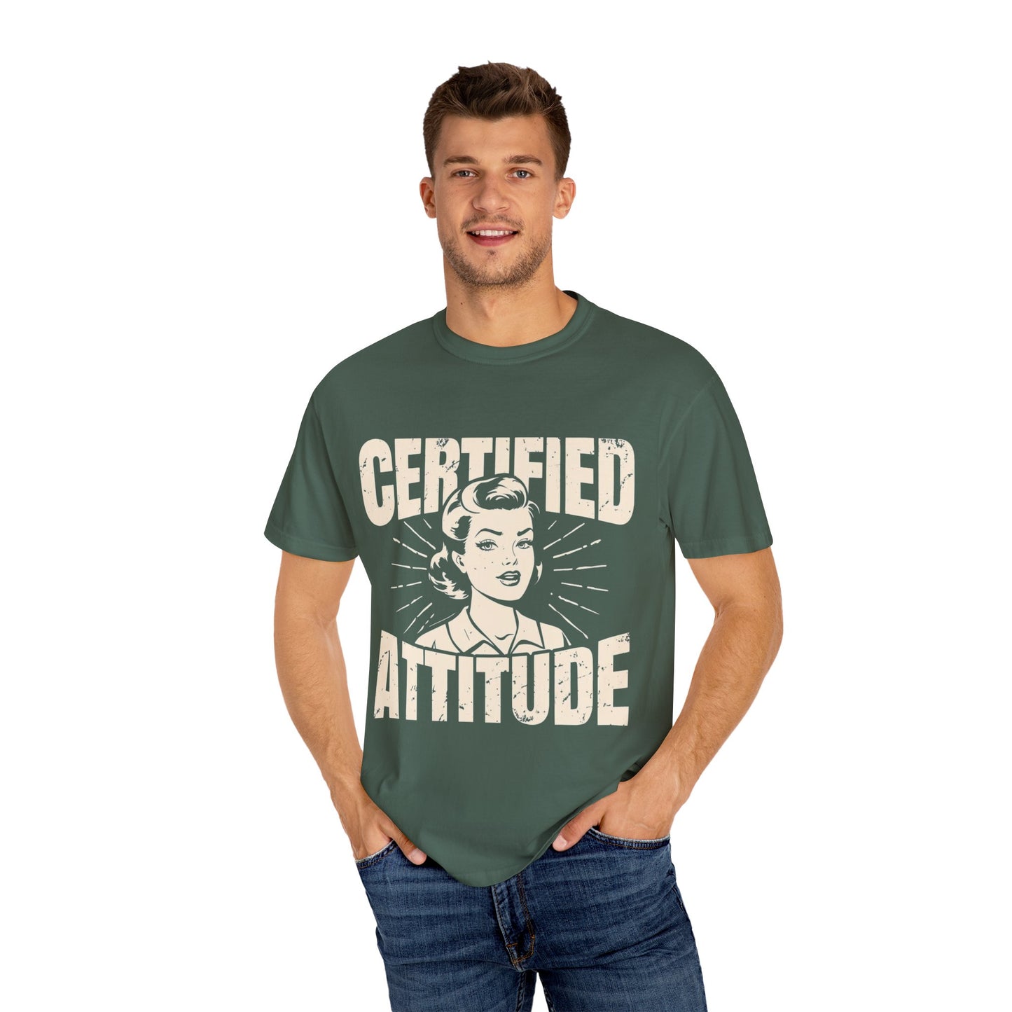 Certified Attitud Garment-Dyed T-Shirt - Casual & Confident Style