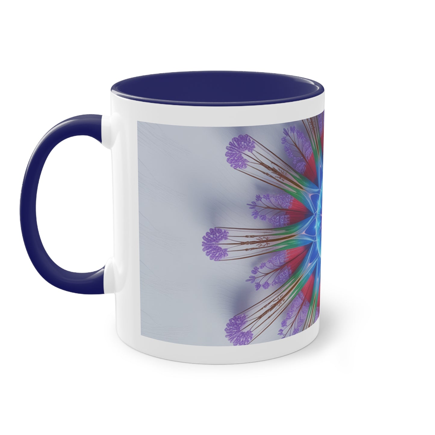 Kaleidoscope Two-Tone Coffee Mug - Vibrant Art Mug for Home & Office, Unique Gift for Coffee Lovers, Decorative Drinkware