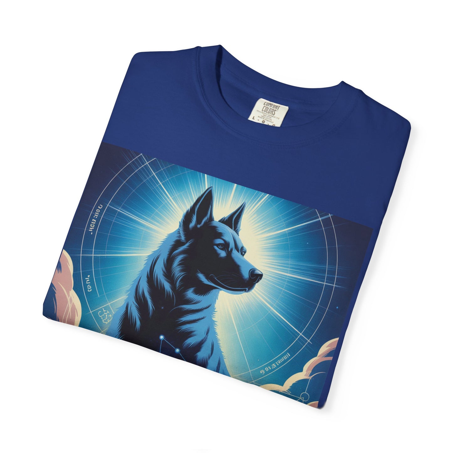 Cosmic Canine Men's T-shirt | Starry Dog Graphic Tee, Animal Lover Gift, Soft Cotton Top, Casual Wear, Unique Pet Shirt