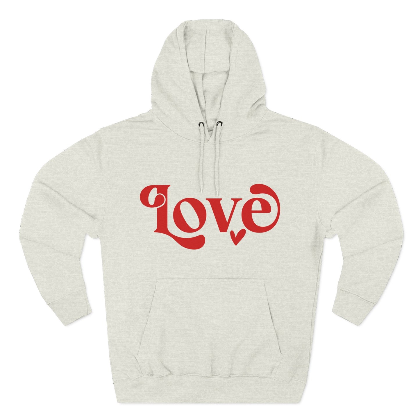Sudadera con capucha de polar de tres paneles con gráfico Love