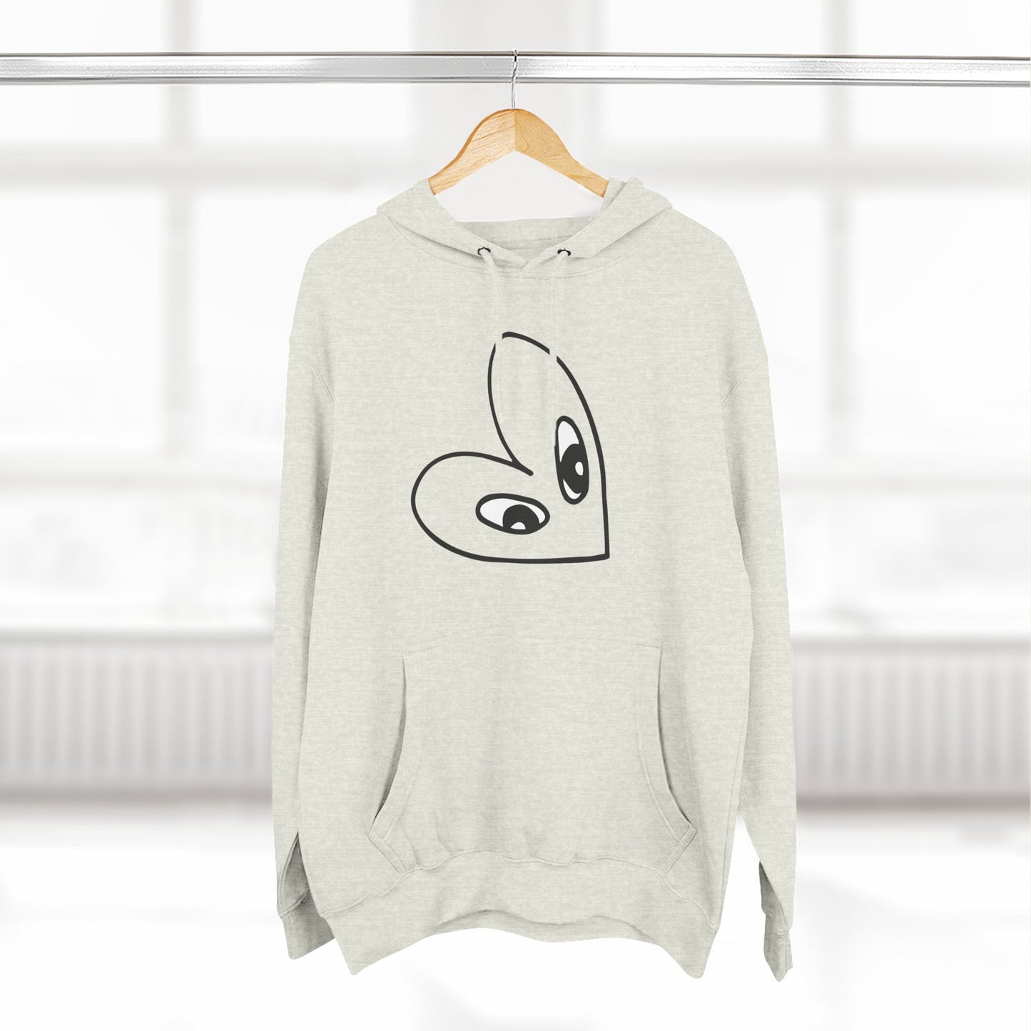 Sudadera con capucha de polar de tres paneles con gráfico Love