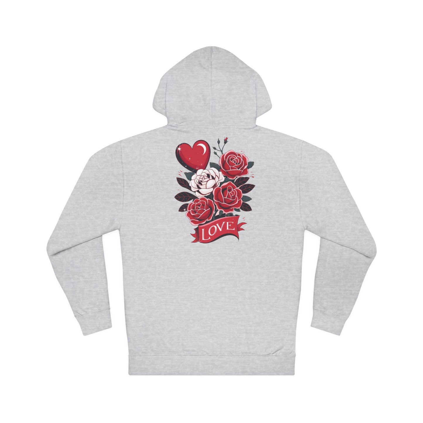 Romantic Floral Love Hooded Sweatshirt - Perfect for Everyday Wear
