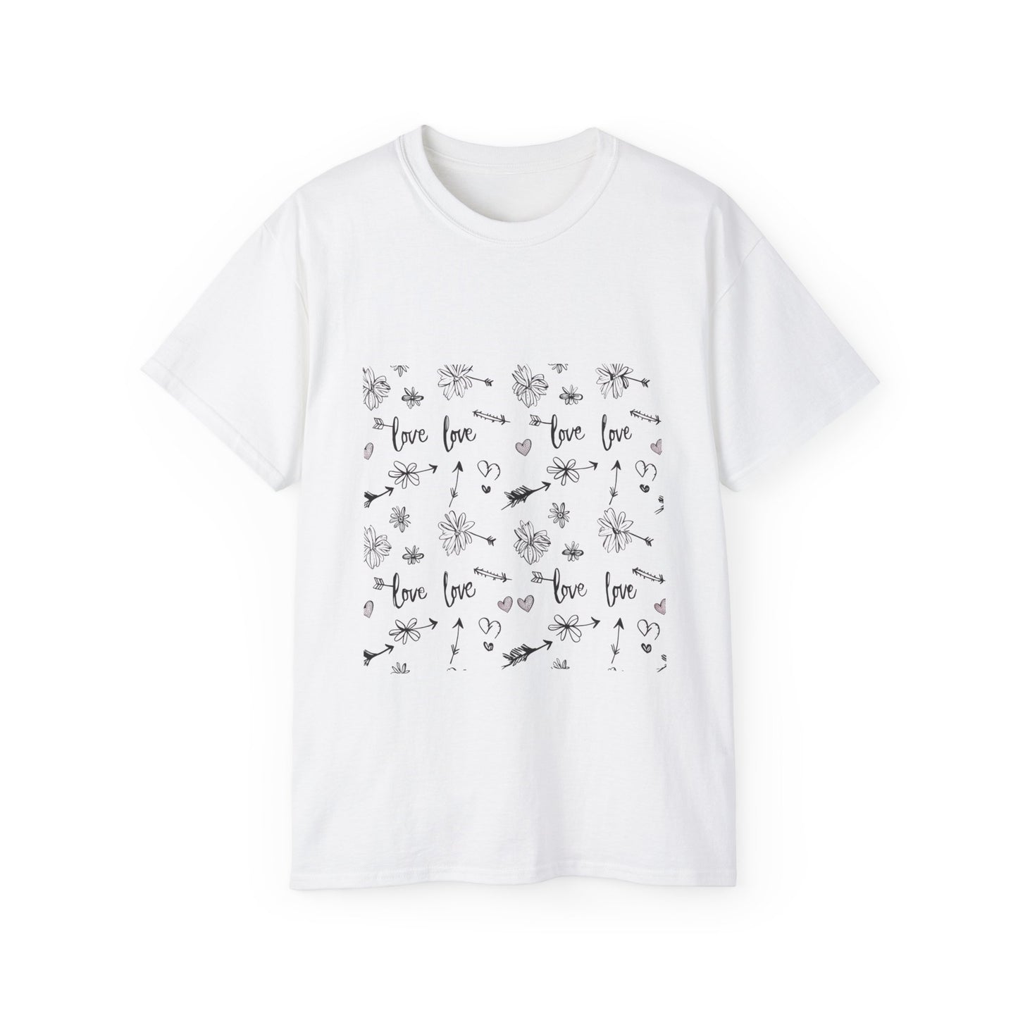 Love Floral Ultra Cotton Tee - Cute & Comfortable Shirt for Every Occasion