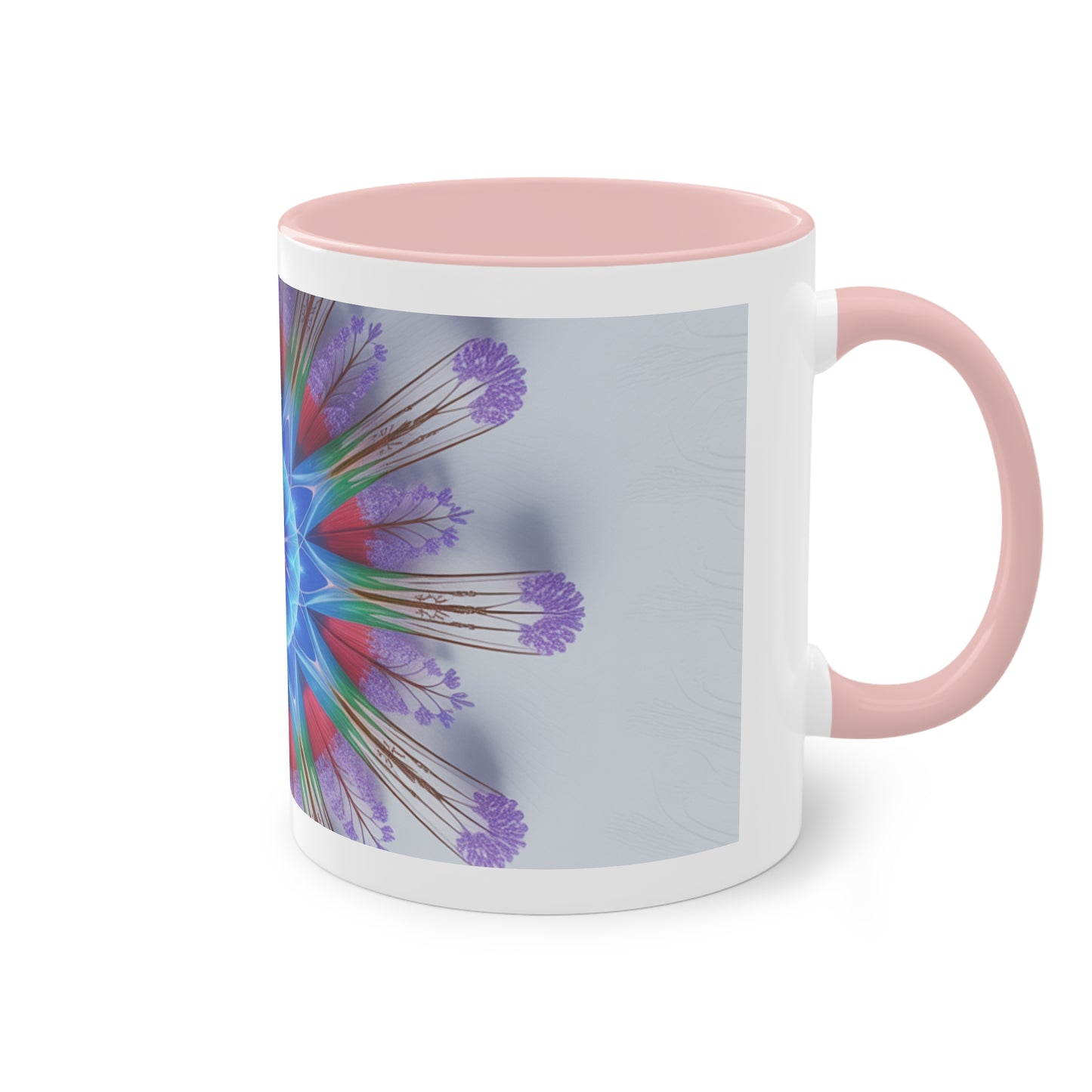 Kaleidoscope Two-Tone Coffee Mug - Vibrant Art Mug for Home & Office, Unique Gift for Coffee Lovers, Decorative Drinkware