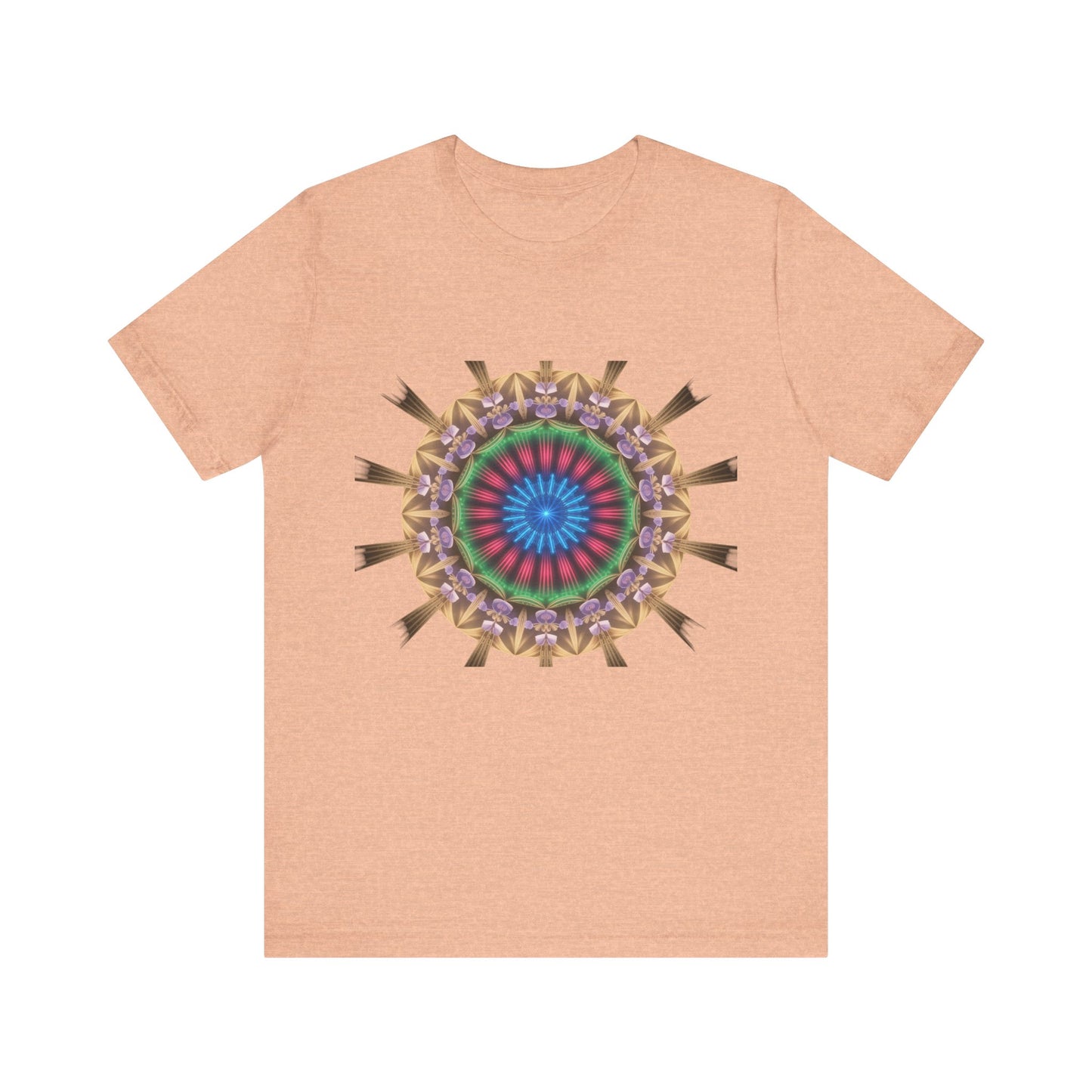 Vibrant Mandala Women Tee, Festival Wear, Boho Style, Casual Summer Tee, Gift for Friends