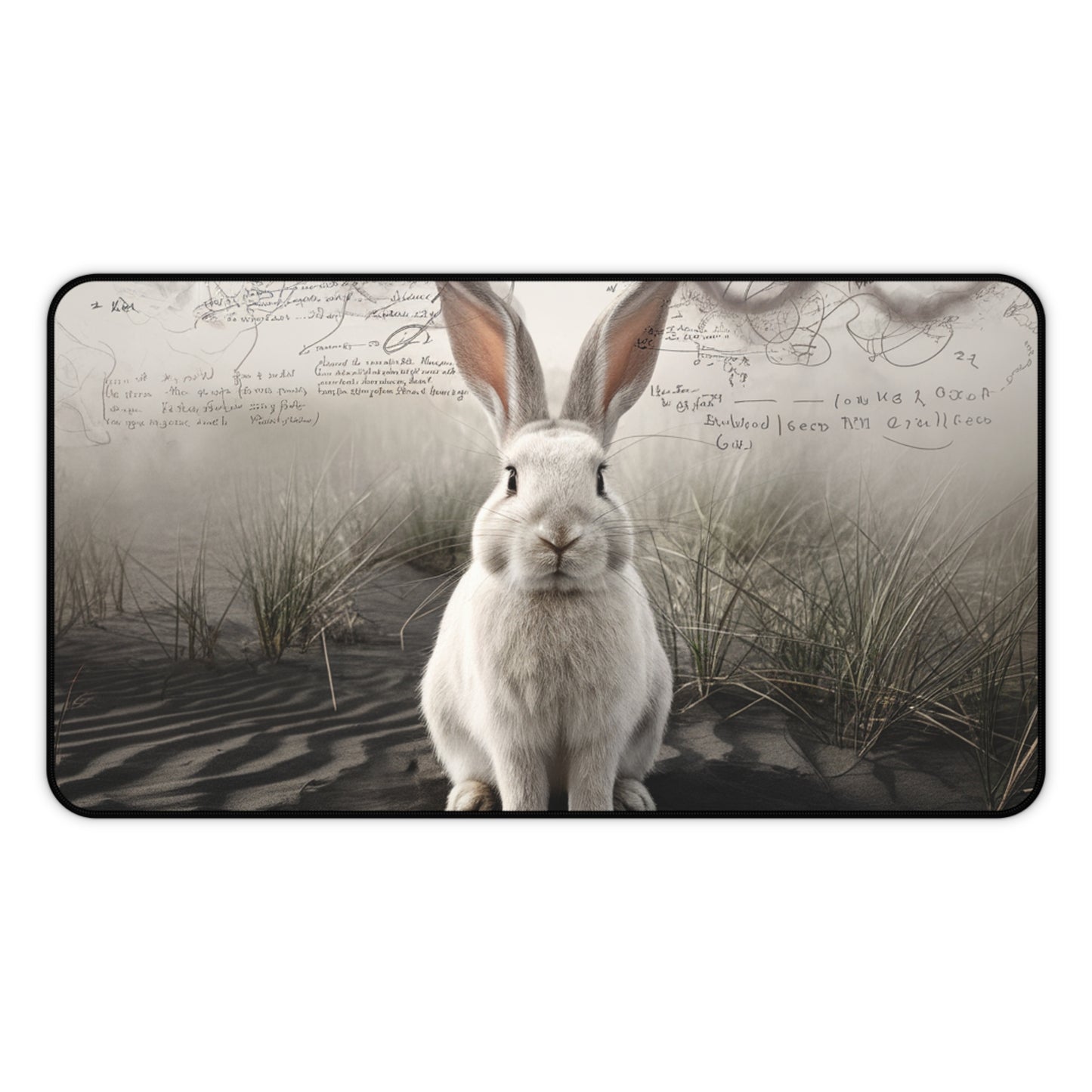 Whimsical Rabbit Desk Mat - Nature-Inspired Desk Accessory for Home or Office