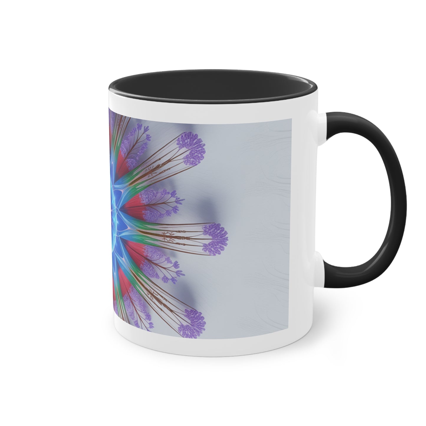 Kaleidoscope Two-Tone Coffee Mug - Vibrant Art Mug for Home & Office, Unique Gift for Coffee Lovers, Decorative Drinkware
