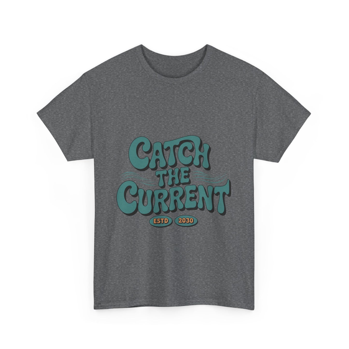 Catch the Current Tee, Relaxed Cotton T-Shirt, Beach Vibe Top, Casual Wear, Perfect Gift for Surfers, Summer Fun