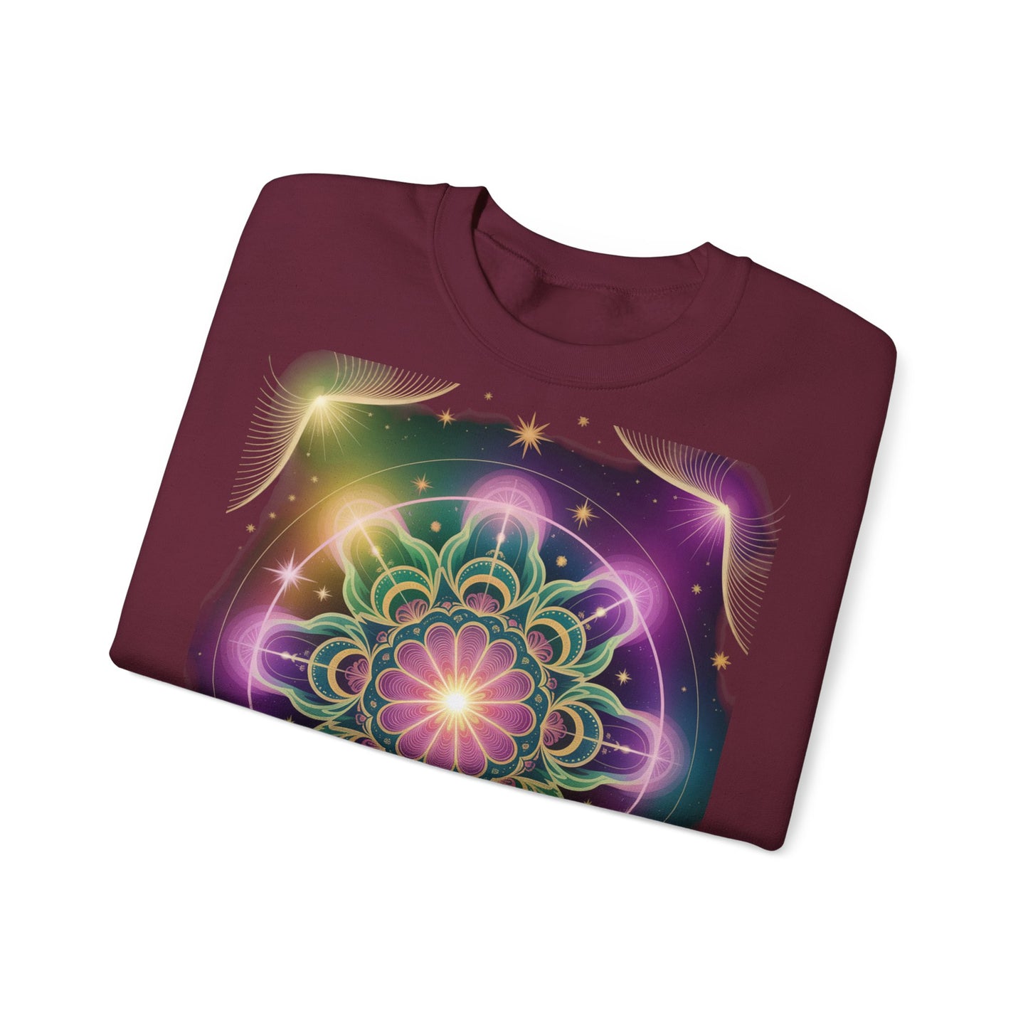 Cosmic Mandala Sweatshirt | Women's Crewneck | Soft Heavy Blend | Ideal for Cozy Nights, Meditation, Festivals, Gifts