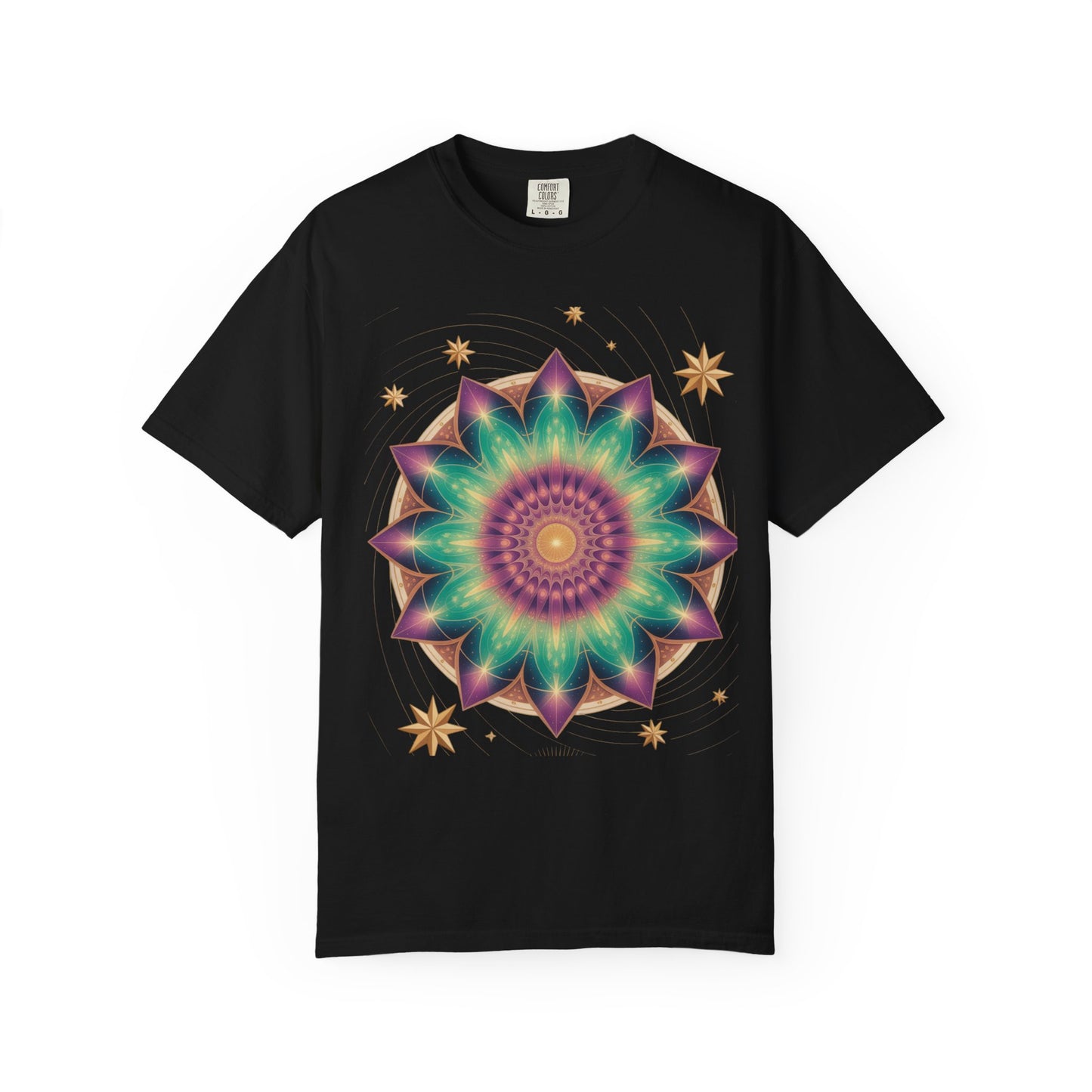 Tie-Dye Mandala T-Shirt, Spiritual Apparel, Bohemian Style Tee, Festival Wear, Eco-Friendly Fashion