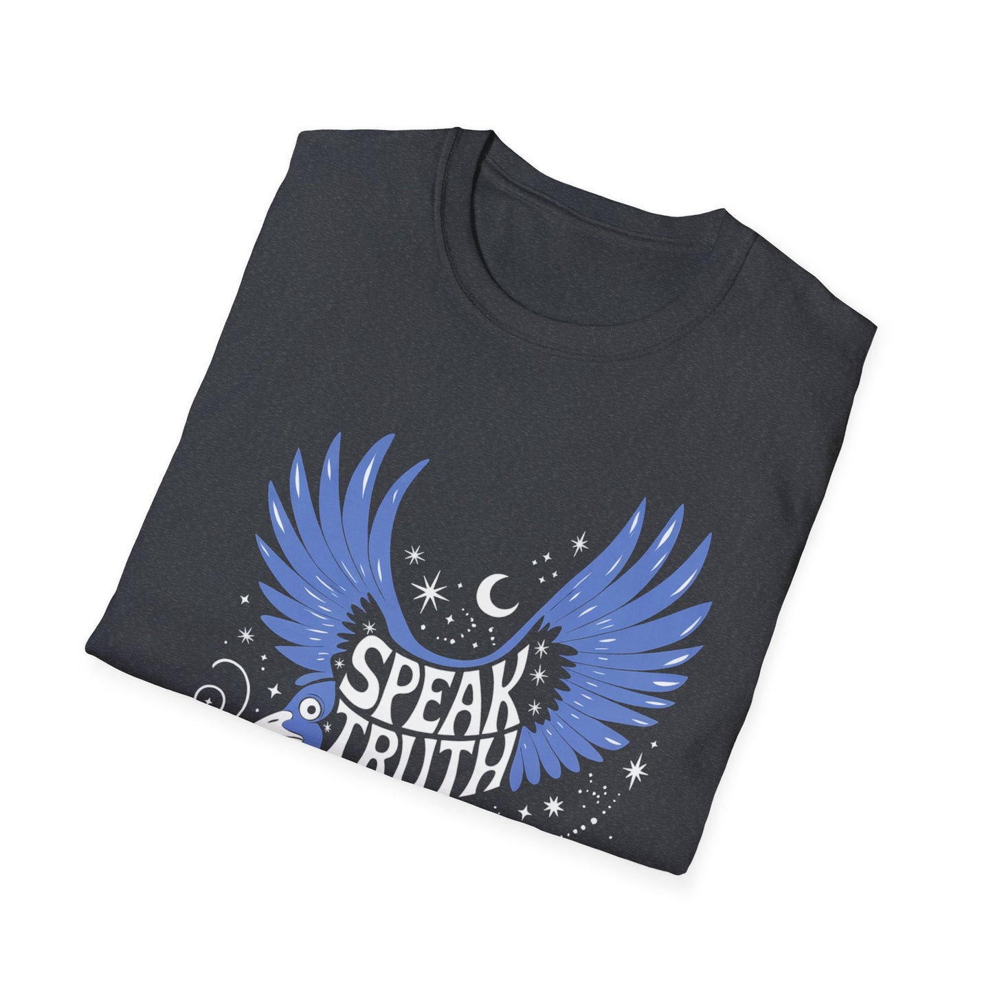 Blue Bird Graphic Womens T-Shirt, Casual Wear, Gift for Bird Lovers, Nature-Themed Apparel, Comfortable Everyday Tee