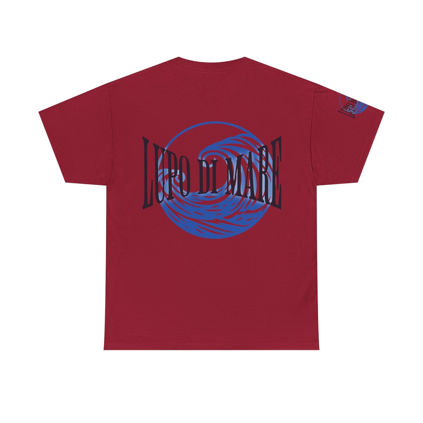 Camiseta de algodón grueso Lupo di Mare: camiseta gráfica Ocean Vibes