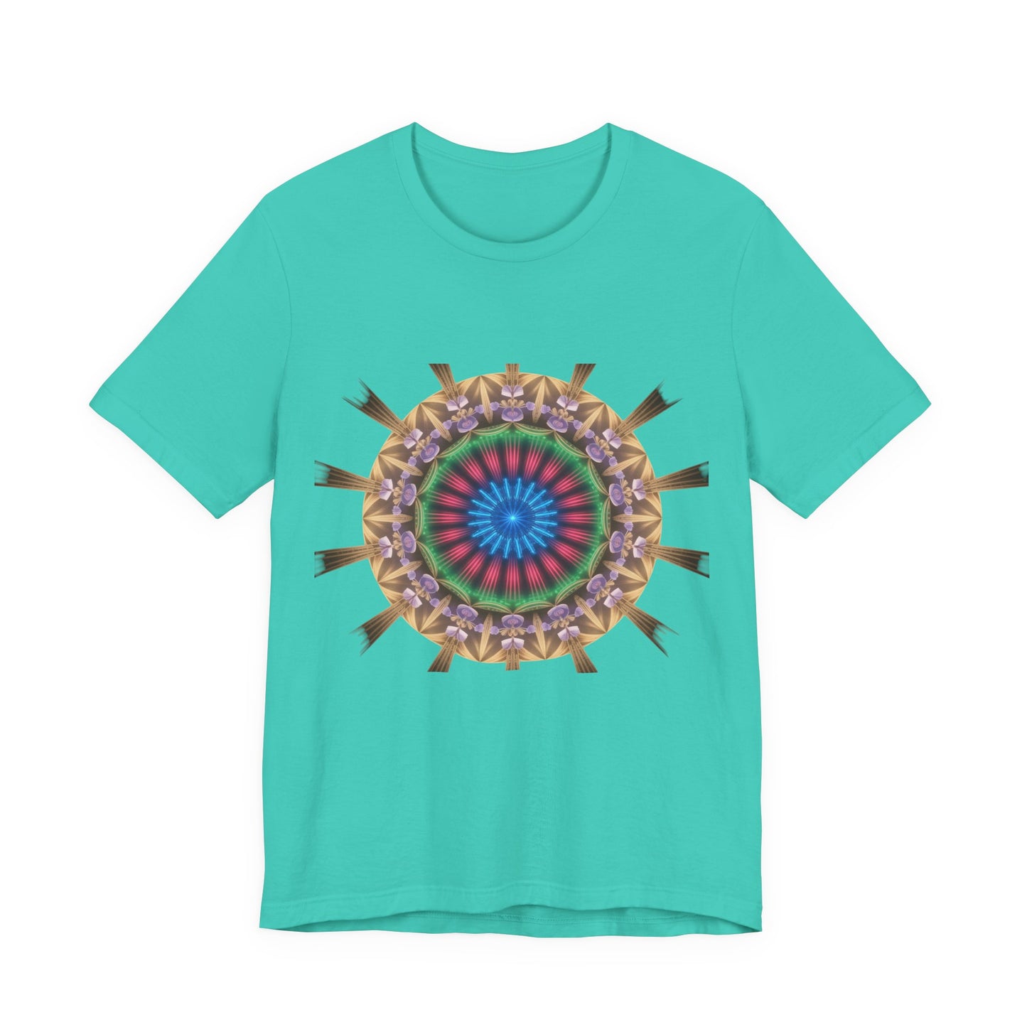 Vibrant Mandala Women Tee, Festival Wear, Boho Style, Casual Summer Tee, Gift for Friends