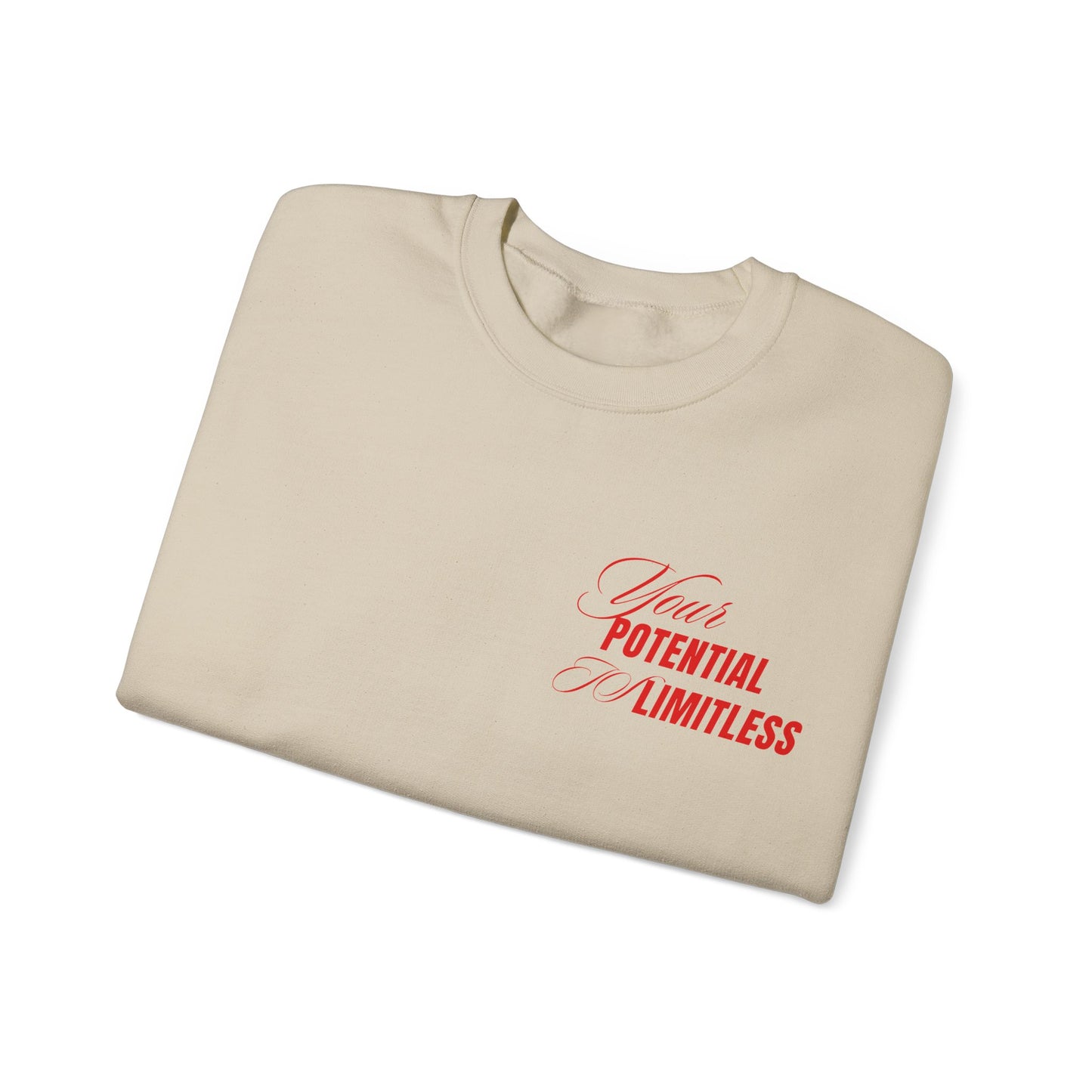 Inspirational Crewneck Sweatshirt - "Your Potential is Limitless"