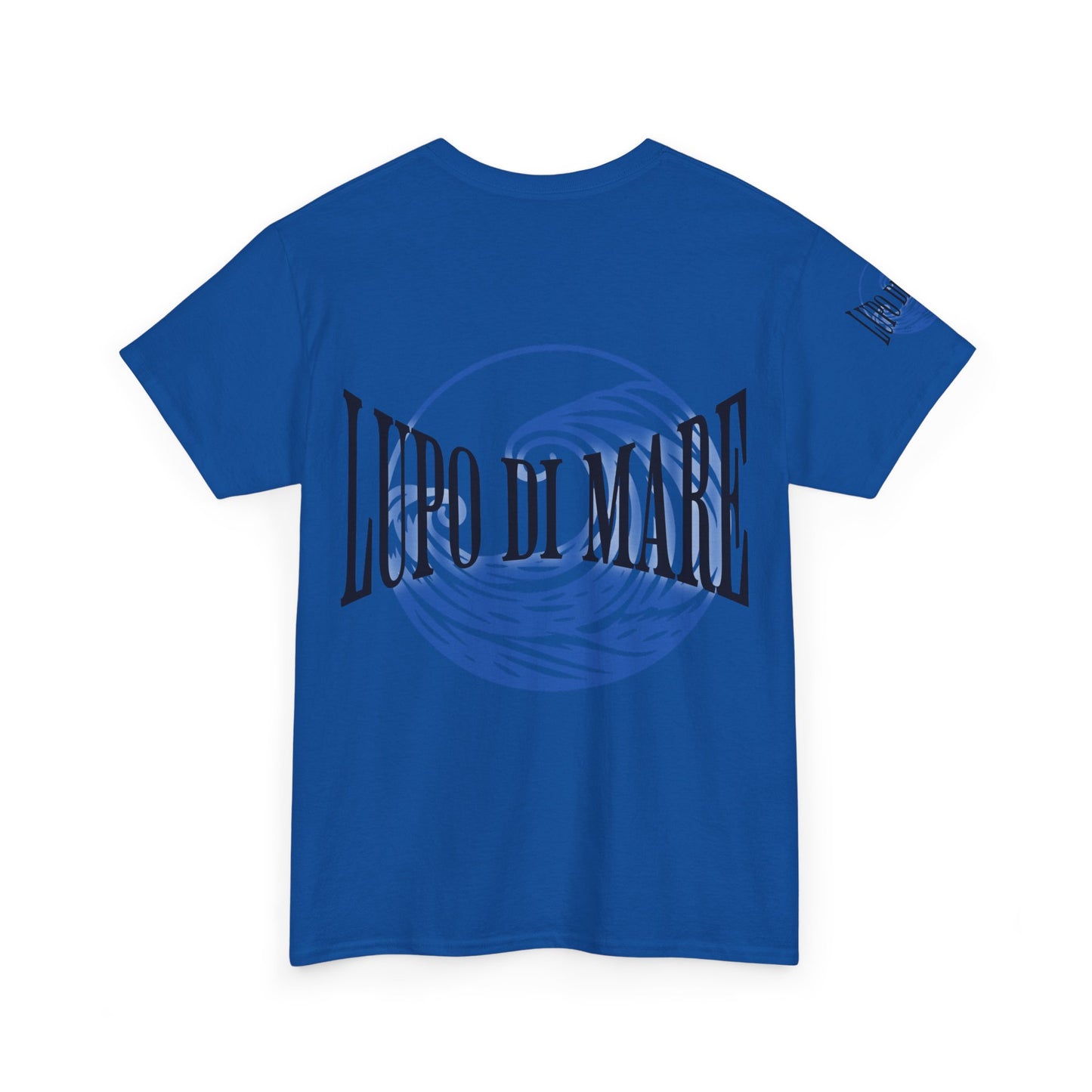 Camiseta de algodón grueso Lupo di Mare: camiseta gráfica Ocean Vibes