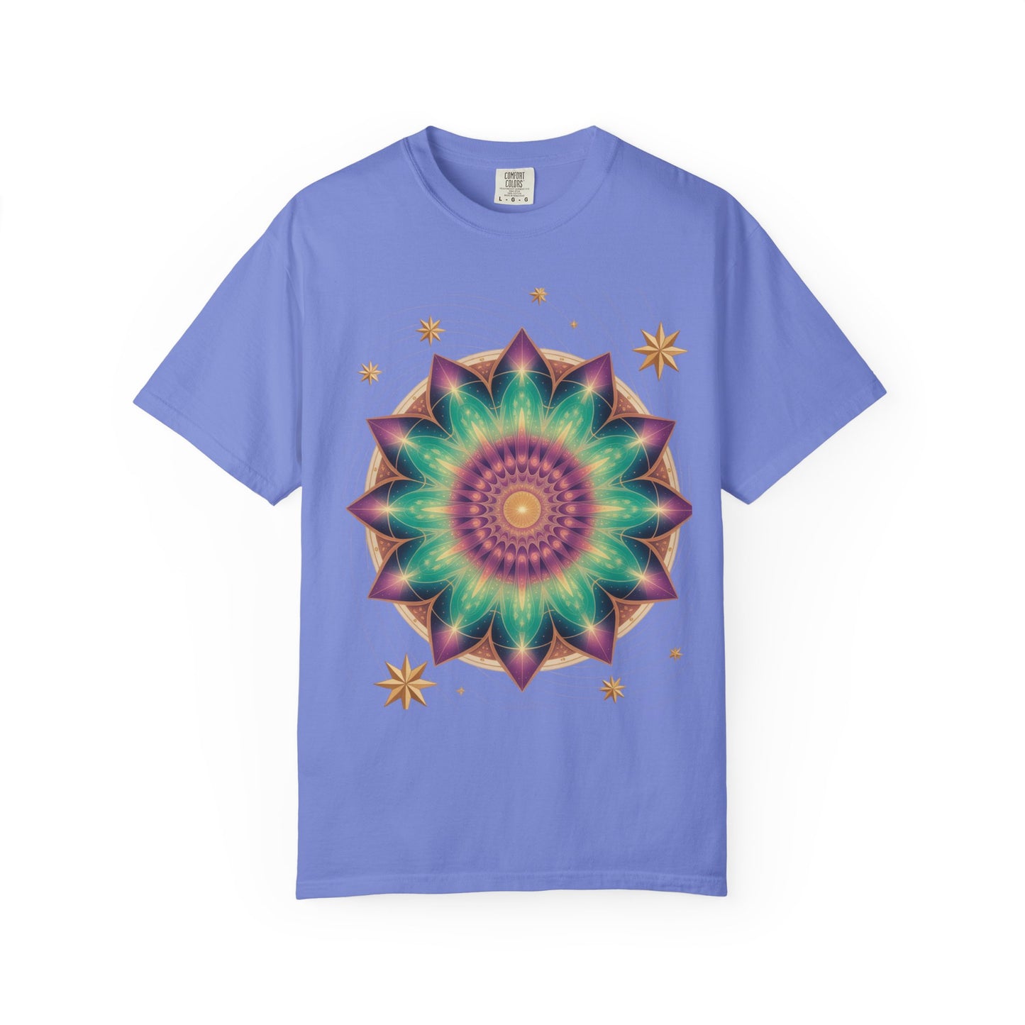 Tie-Dye Mandala T-Shirt, Spiritual Apparel, Bohemian Style Tee, Festival Wear, Eco-Friendly Fashion