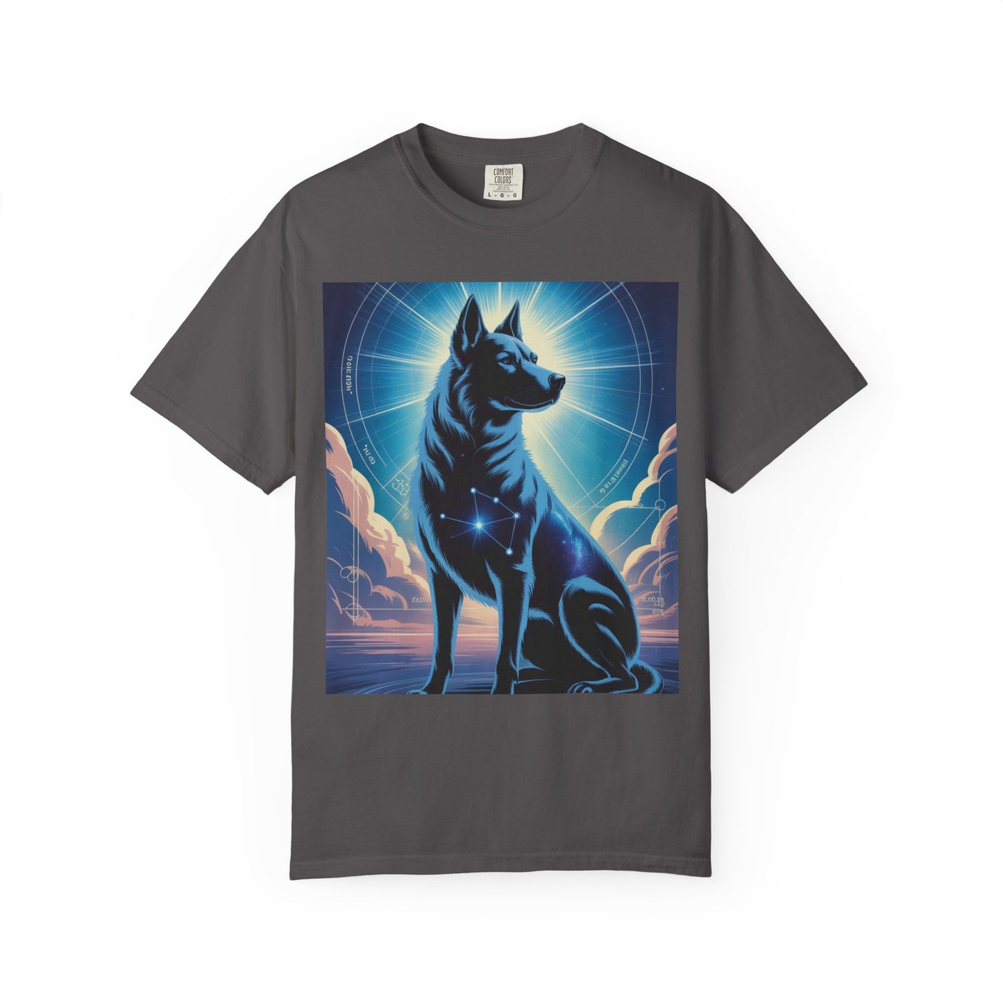 Cosmic Canine Men's T-shirt | Starry Dog Graphic Tee, Animal Lover Gift, Soft Cotton Top, Casual Wear, Unique Pet Shirt