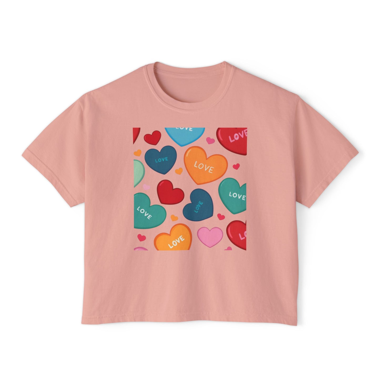 Camiseta con estampado de corazón para mujer Love Boxy Tee