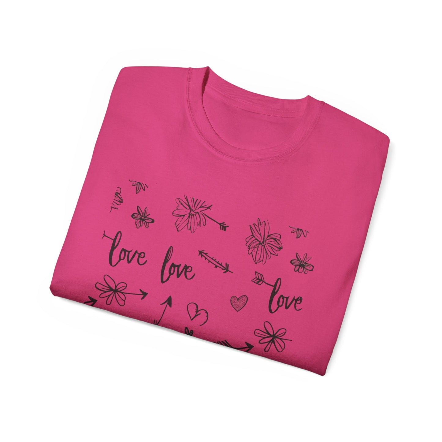 Maglietta Love Floral Ultra Cotton - Maglietta carina e comoda per ogni occasione