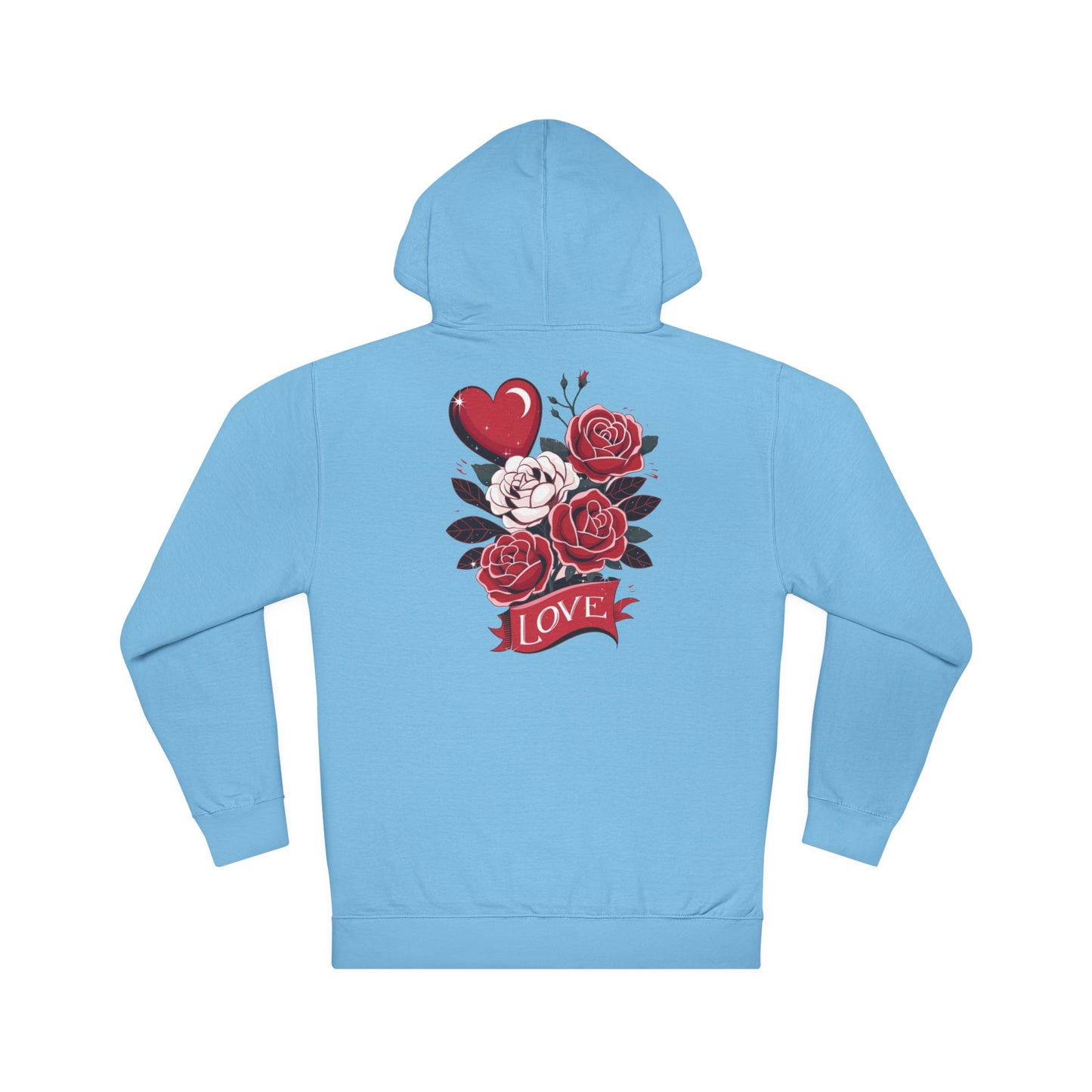 Felpa con cappuccio con motivo floreale romantico - Perfetta per San Valentino e per tutti i giorni