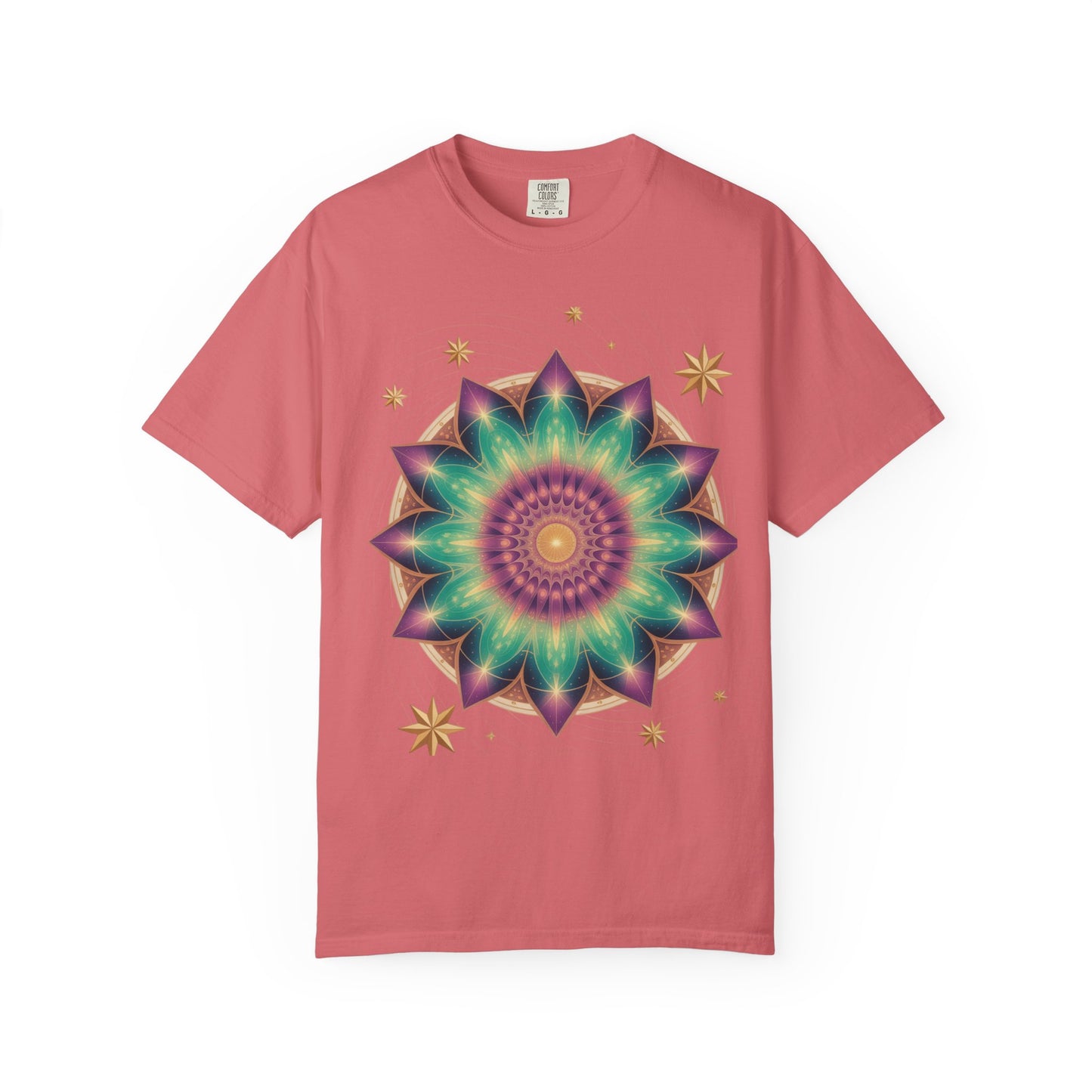 Tie-Dye Mandala T-Shirt, Spiritual Apparel, Bohemian Style Tee, Festival Wear, Eco-Friendly Fashion
