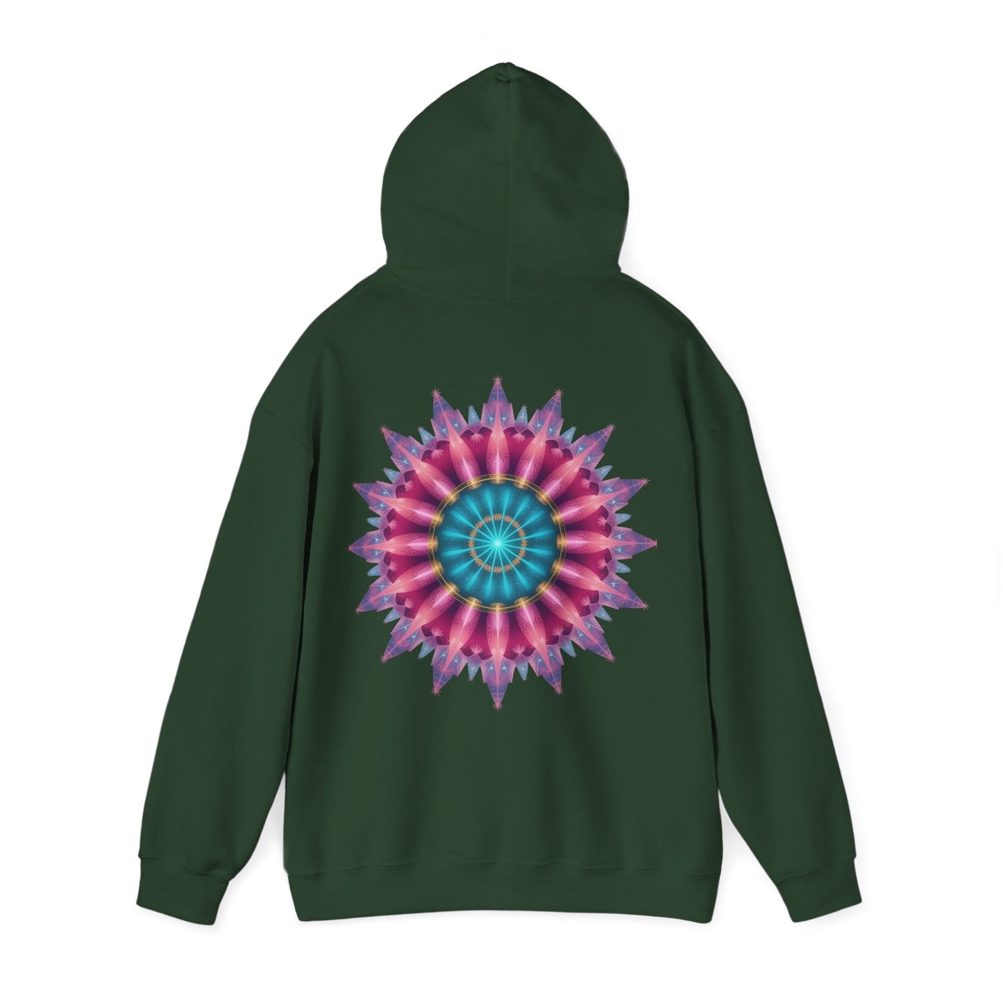Colorful Mandala Hoodie - Cozy Unisex Heavy Blend™ Sweatshirt for Comfy Days, Gift for Art Lovers, Casual Wear, Festival Apparel