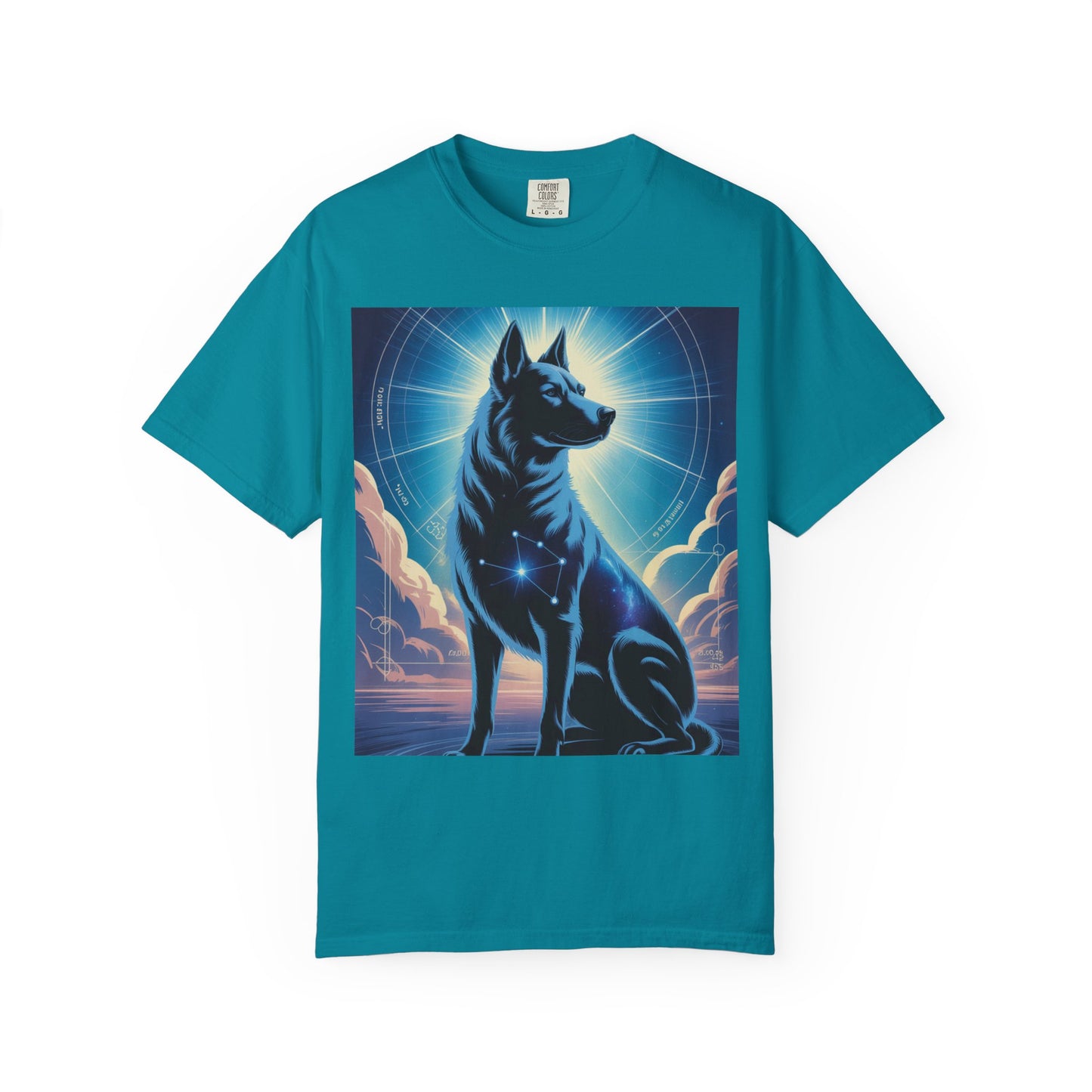 Cosmic Canine Men's T-shirt | Starry Dog Graphic Tee, Animal Lover Gift, Soft Cotton Top, Casual Wear, Unique Pet Shirt