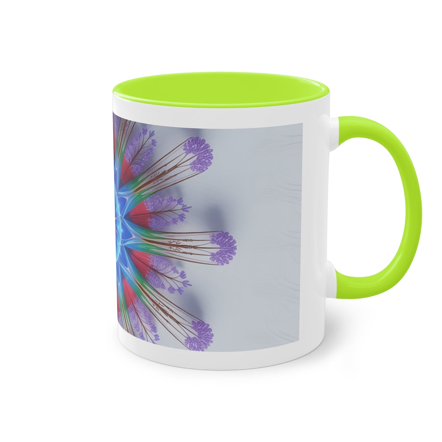 Kaleidoscope Two-Tone Coffee Mug - Vibrant Art Mug for Home & Office, Unique Gift for Coffee Lovers, Decorative Drinkware